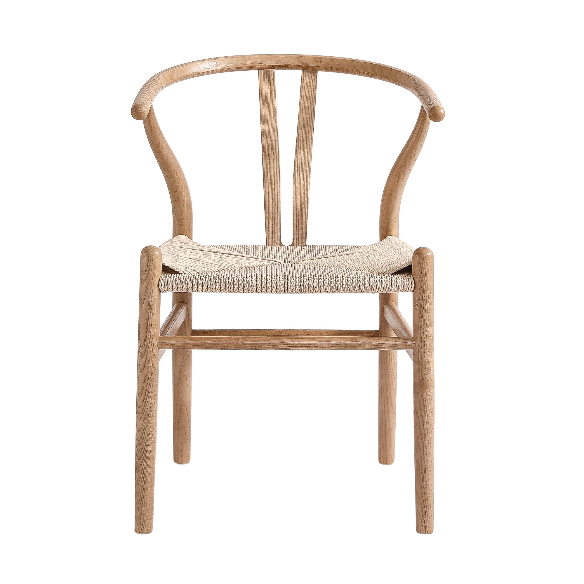 LIVIHOME Esszimmerstuhl Massivholz Valora (Set, 2 St), FSC® Armlehnstuhl Massivholz Esche mit Papierseil, Vormontiert