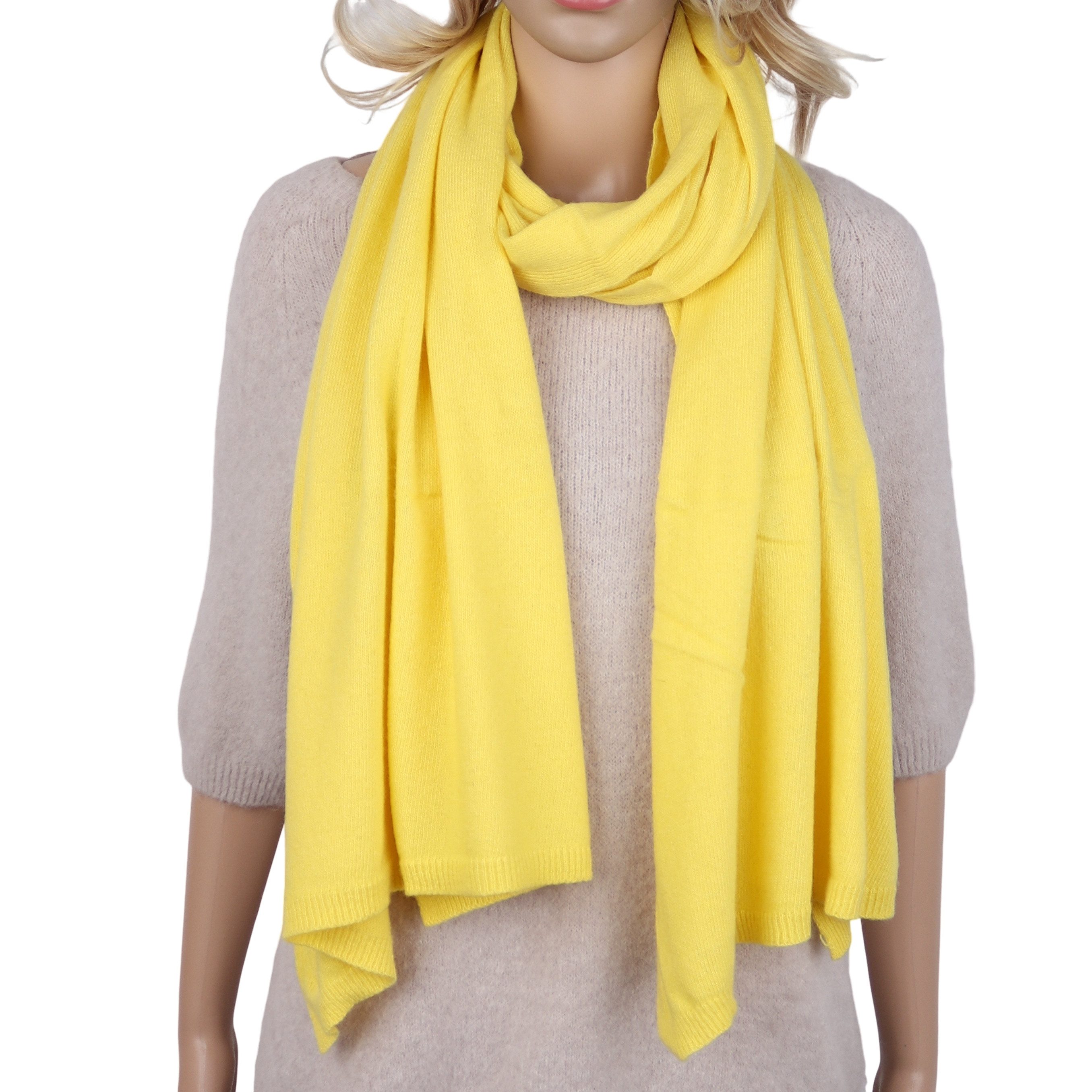 MIRROSI Kaschmirschal Damen Strickschal, Made in Italy 5% Kaschmir, Damen Langes Halstuch ideal für Herbst und Winter ca. 200x60cm