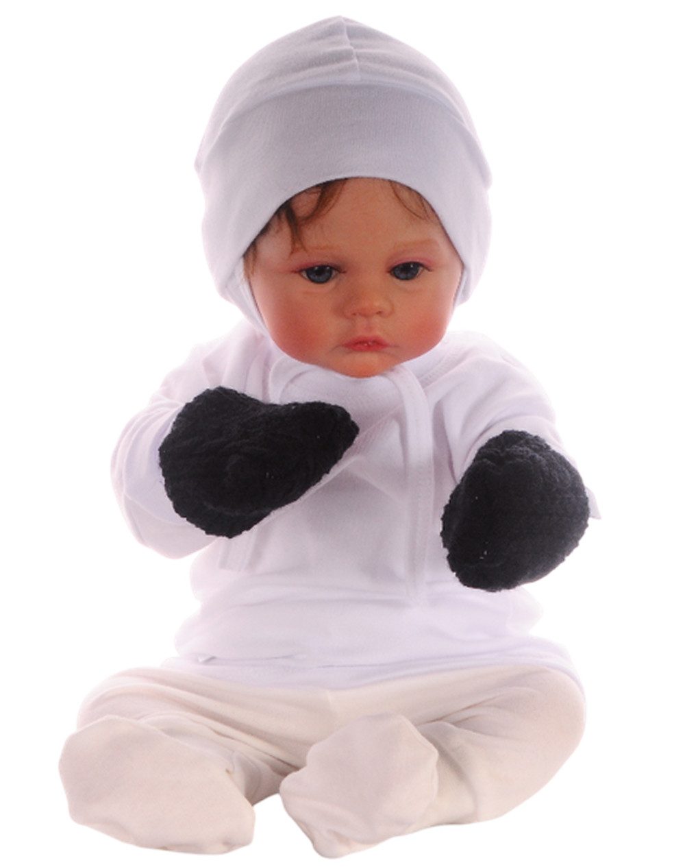 La Bortini Fäustlinge Fäustlinge warme Baby Handschuhe für Neugeborene 0 bis 12 Monate warm, weich, doppellagig, neutral, Futter aus Frottee-Stoff