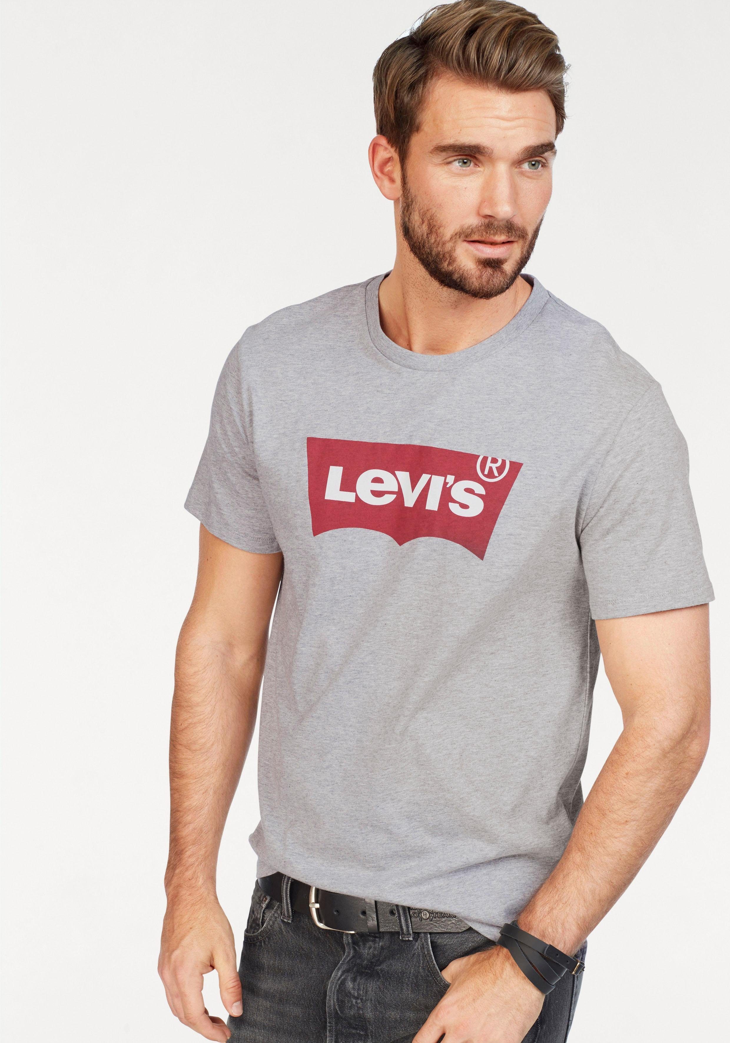 Levi's® T-Shirt Batwing Logo Tee mit Logo-Front-Print mid grey | T-Shirts