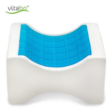 Vitabo Kniekissen Vitabo Kniekissen mit Memory-Schaum und kühlendem Gel-Polster, praktisches Beinkissen für Seitenschläfer, Lagerungskissen mit Massage-Effekt, 24,5 x 14 x 20 cm, (1-St), 24,5 x 14 x 20 cm