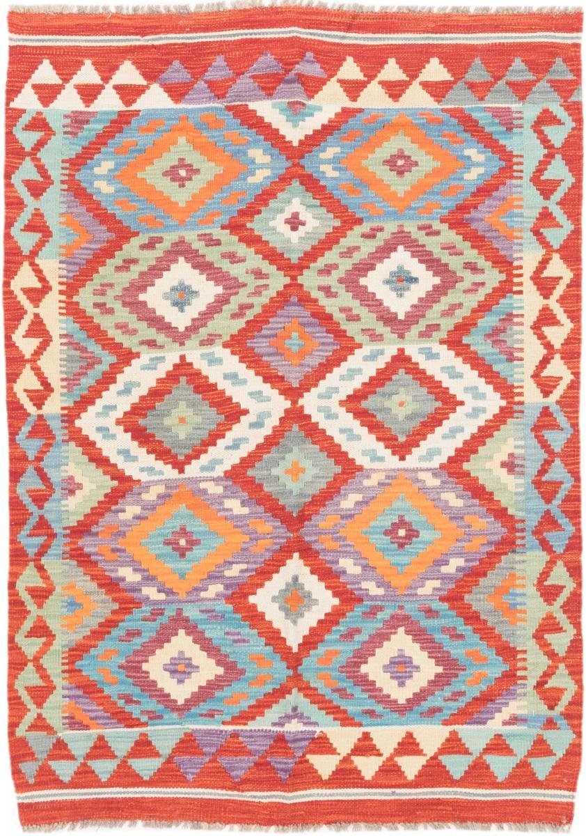 Orientteppich Kelim Afghan 107x151 Handgewebter Orientteppich, Nain Trading, rechteckig, Höhe: 3 mm