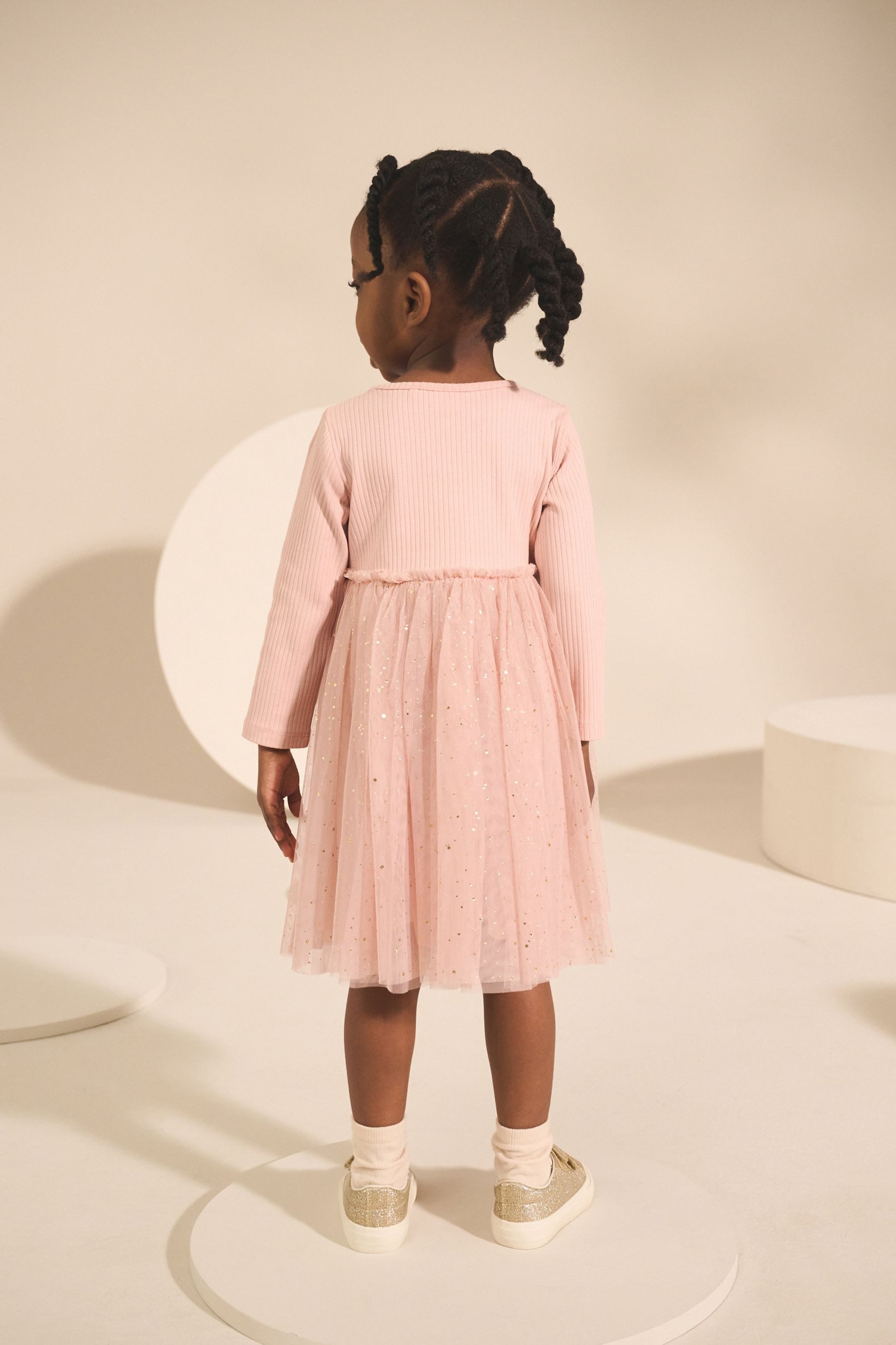 Next Partykleid Mesh-Partykleid mit langen Ärmeln günstig online kaufen