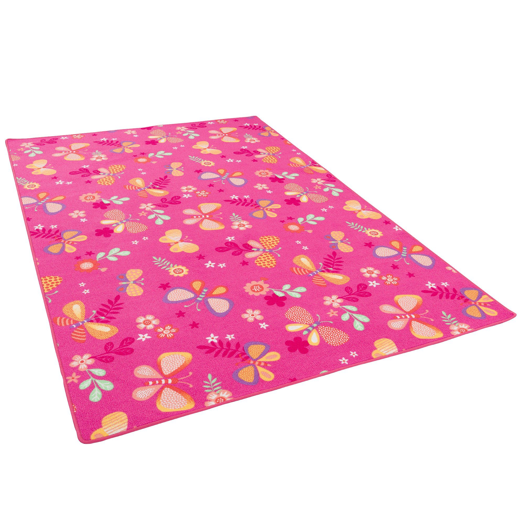 Snapstyle Kinderteppich Kinder Spiel Teppich Schmetterling, Eckig, Höhe: 4 mm – Bild 5 von 5