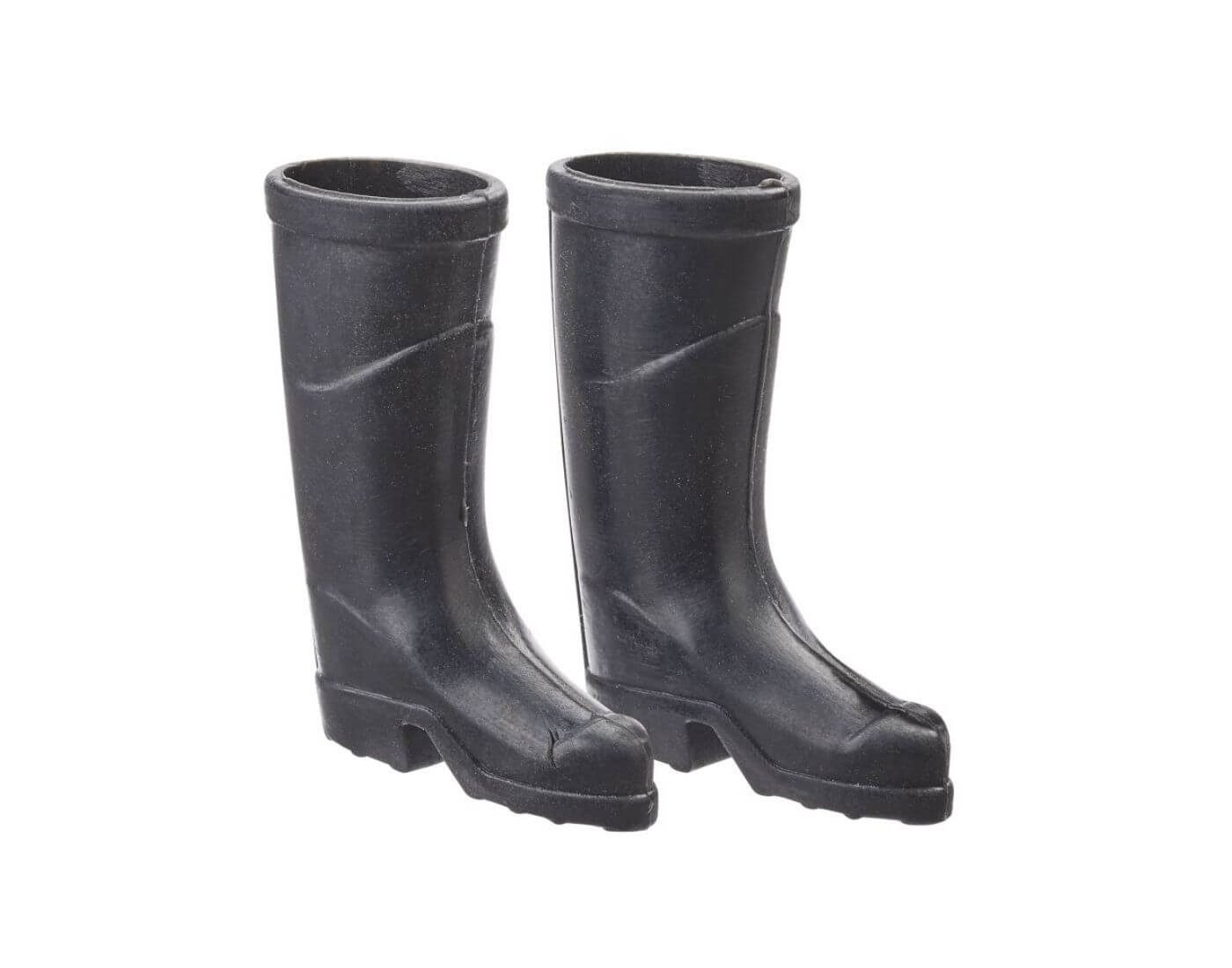 HobbyFun Wichtel Miniatur Gummistiefel, schwarz - Wichtel- und Puppenstube