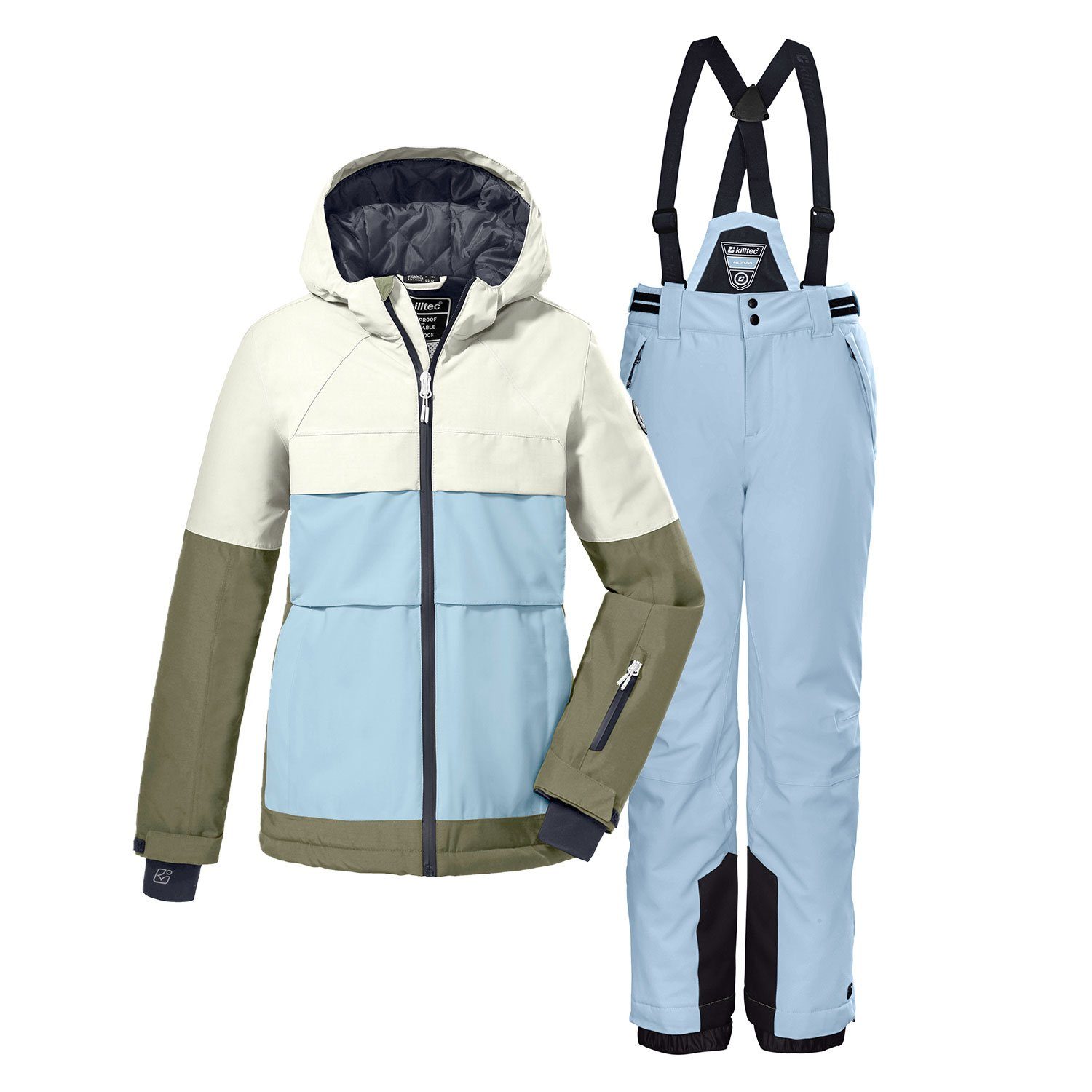 Killtec Skianzug Mädchen Kinderskianzug Skijacke blauweiß Skihose hellblau