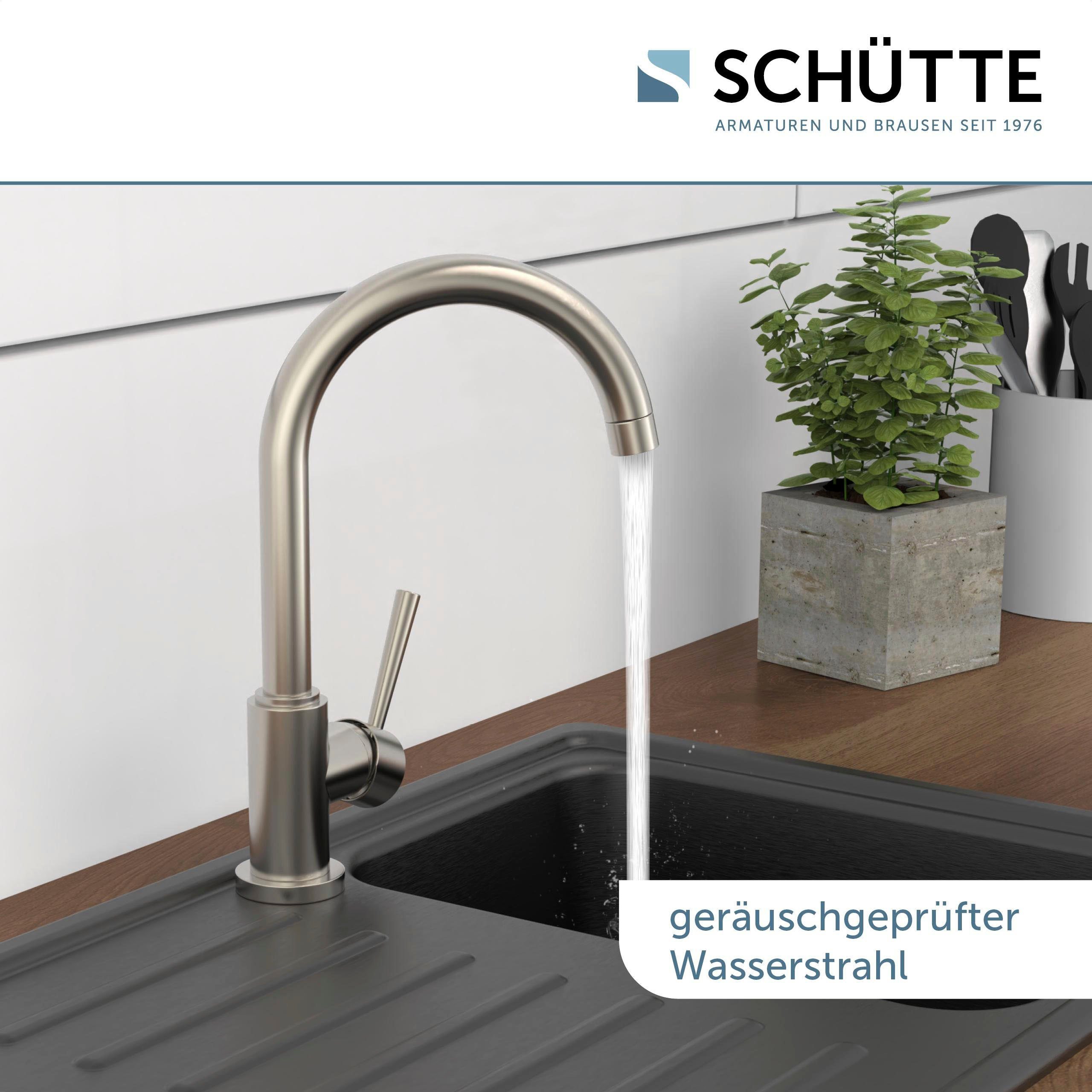 Schütte Spültischarmatur CORNWALL energiesparender Cold-Start, 360° schwenkbare Mischbatterie, Hochdruck