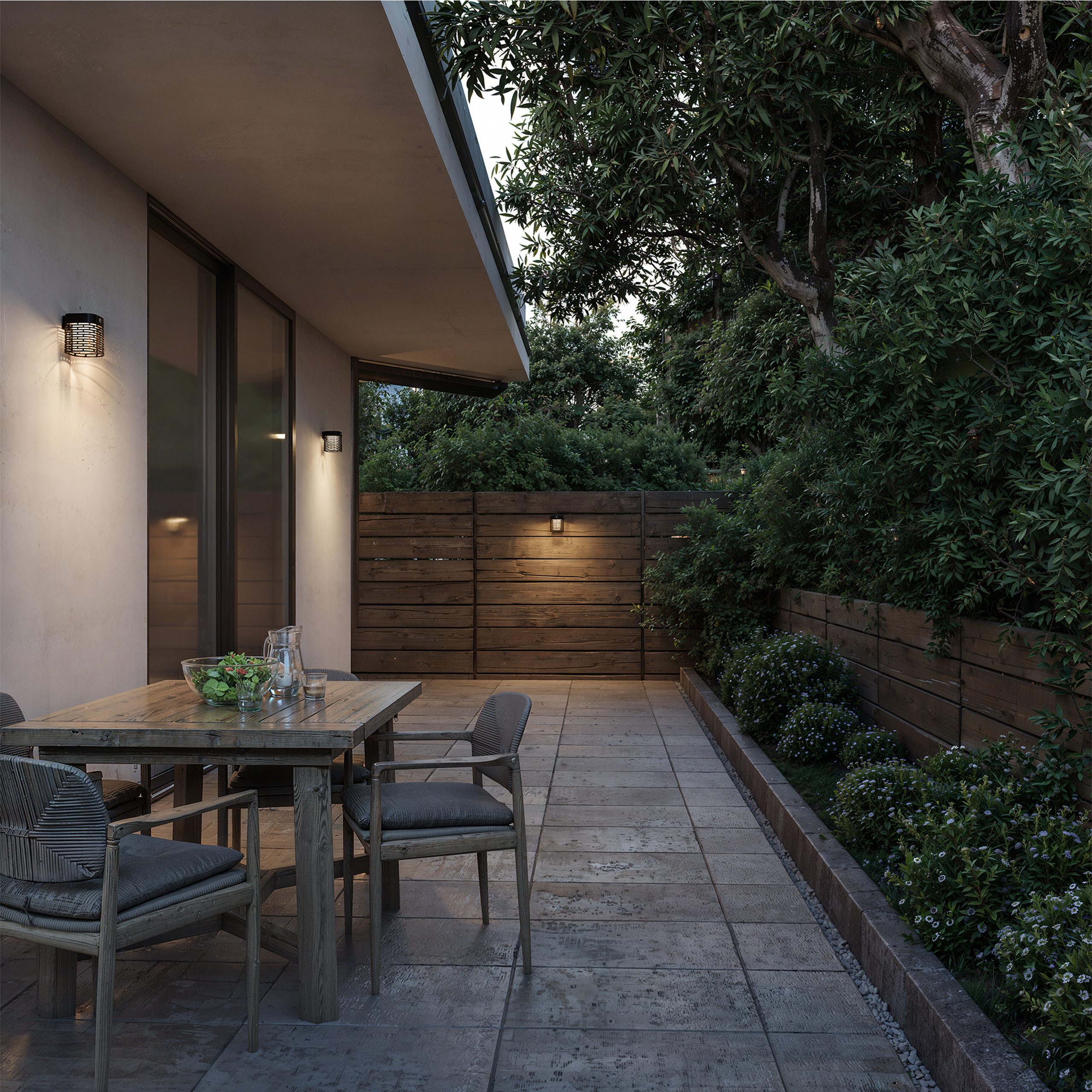 Philips LED Außen-Wandleuchte Outdoor Solar Hara, Abschaltautomatik, Bewegungsmelder, Tageslichtsensor, LED fest integriert, Warmweiß, Tageslicht- und Bewegungssensor, 2700 Kelvin, 400 Lumen, schwarz