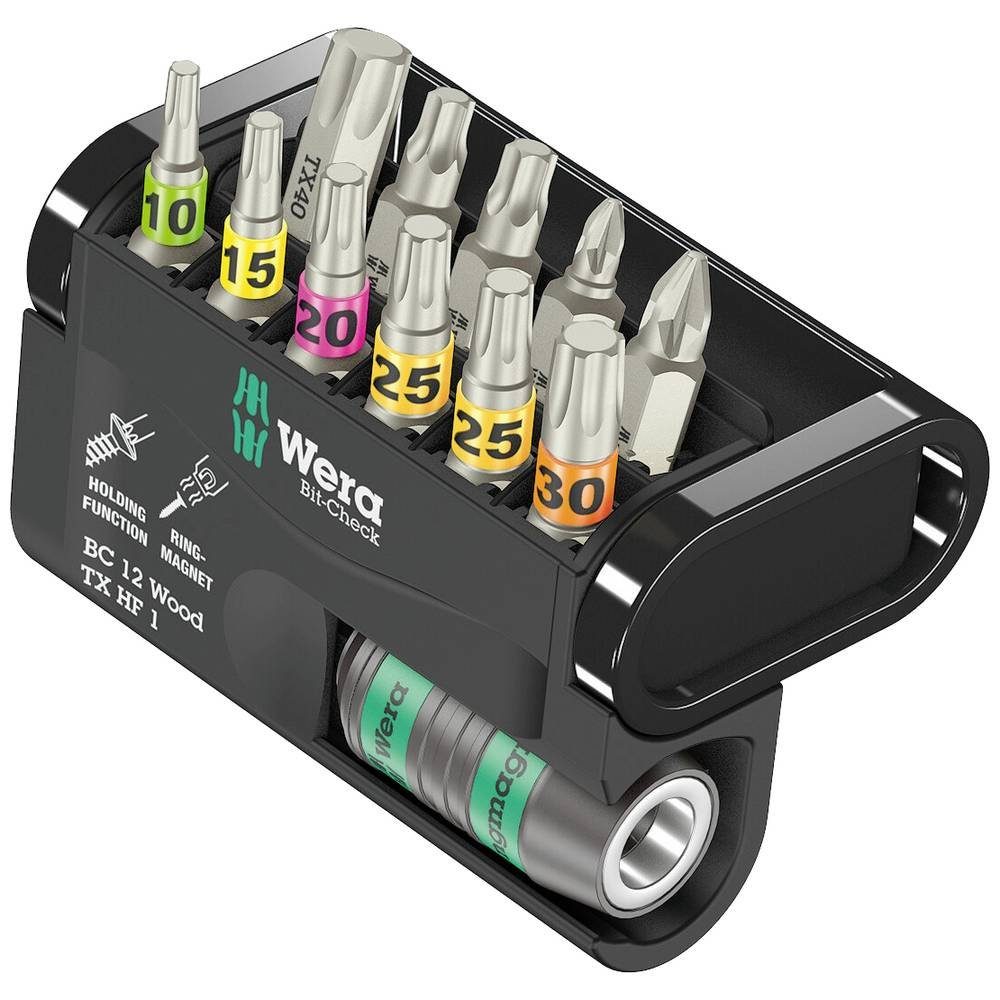 Wera Bit-Set 12-teilig, Besonders für Holzanwendungen