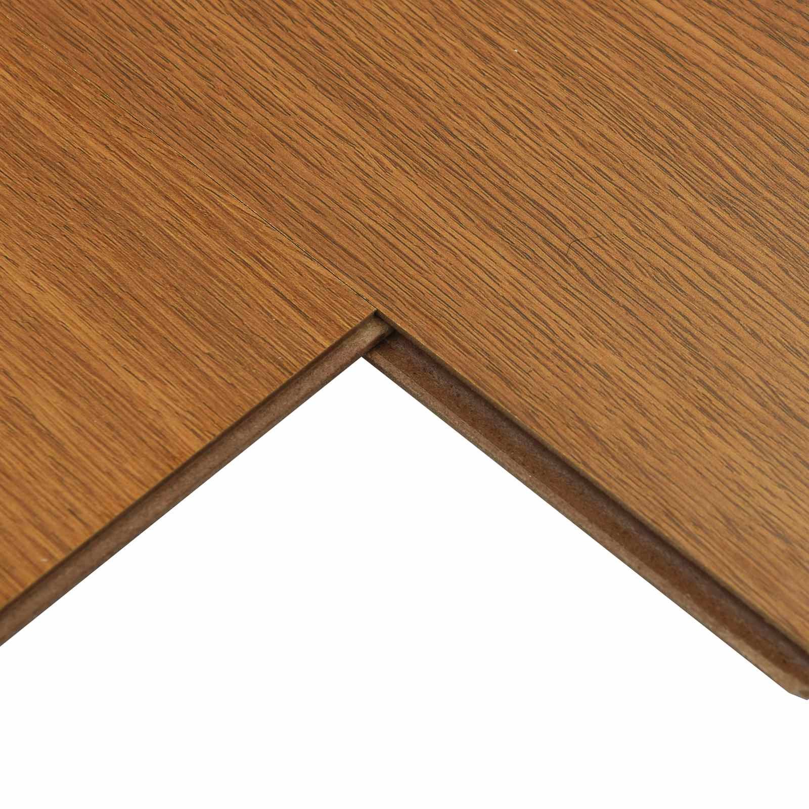 vidaXL Teppichboden Laminatboden Goldgelb 101 x 20 x 0,8 cm 15 stk. Holzwerkstoff, Rechteckig, Höhe: 0.8 mm