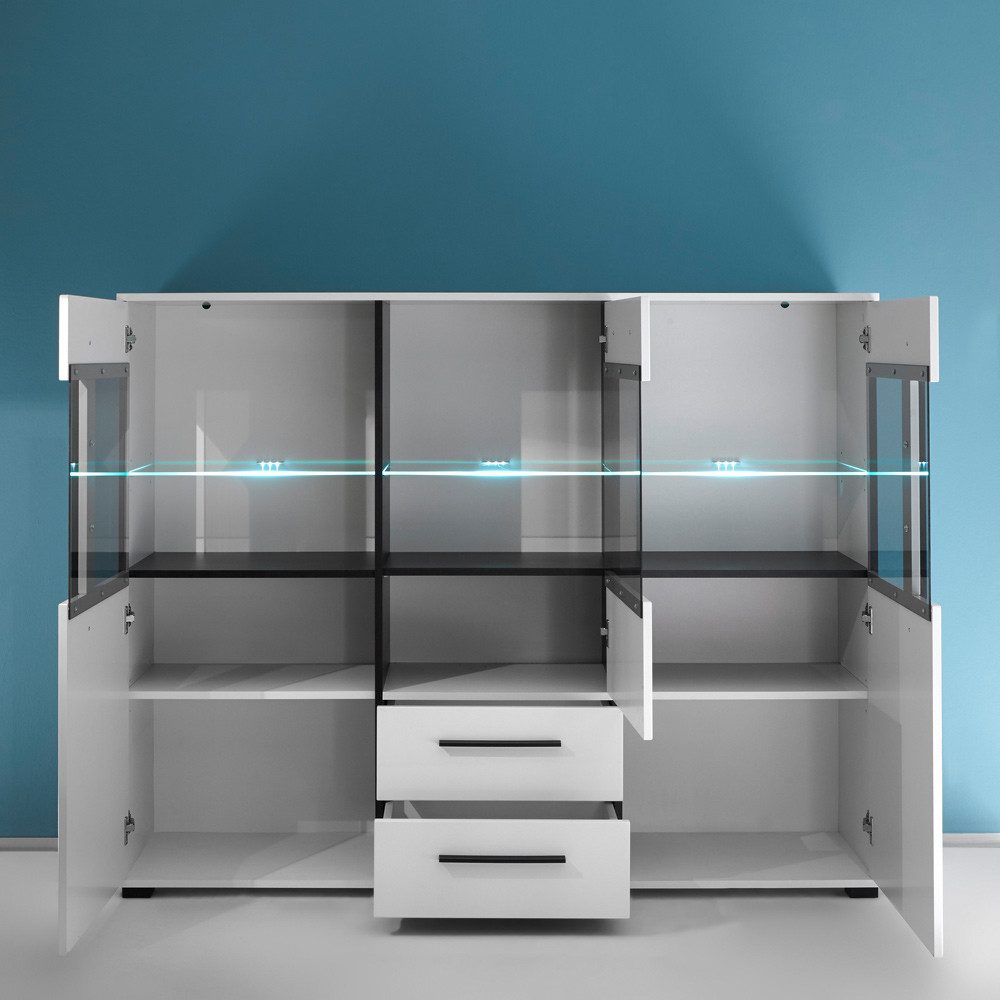 Lomadox Highboard COLORADO-61, Modernes in weiß günstig online kaufen