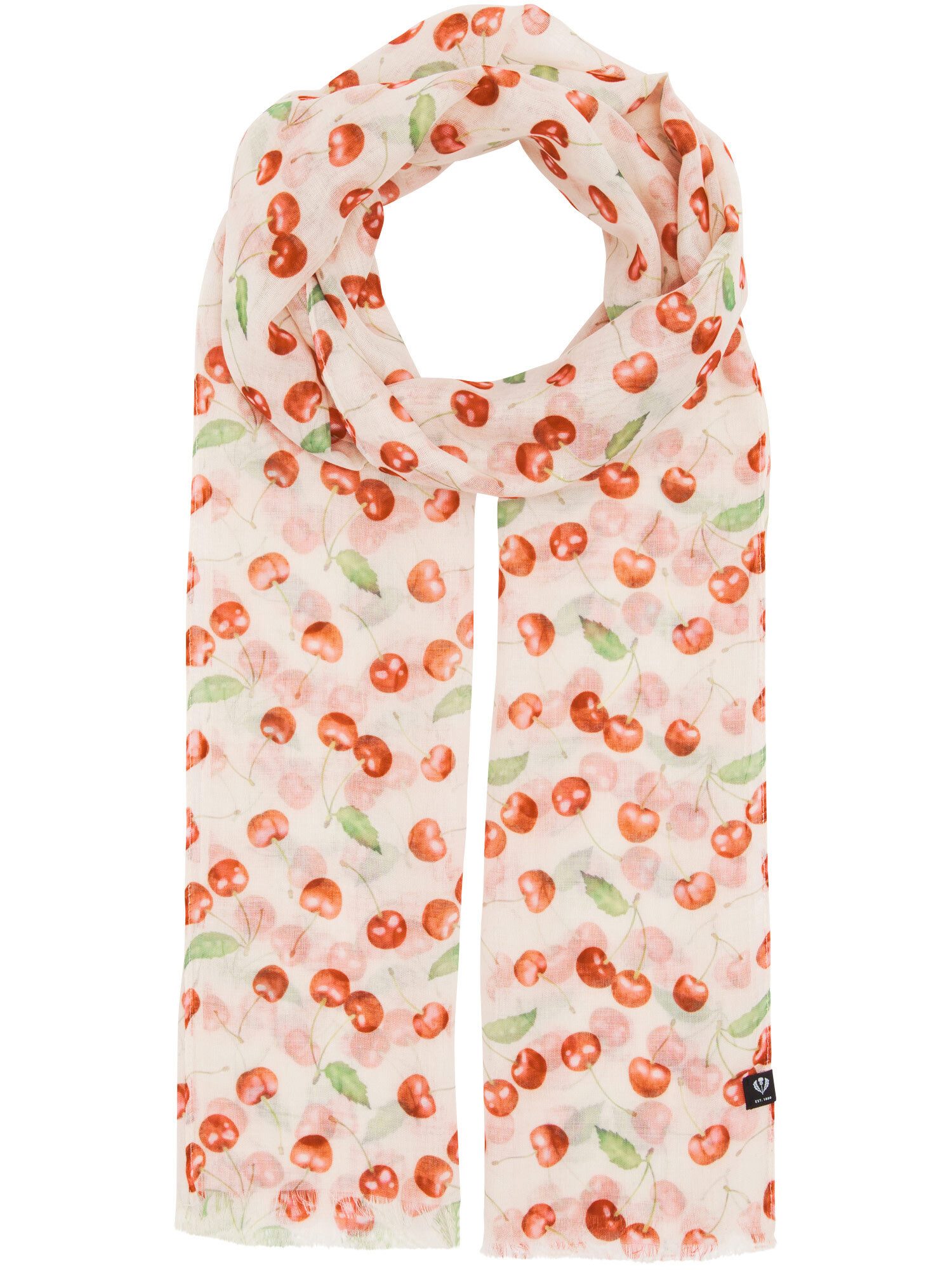 Fraas Modeschal Sustainability Edition - Schal mit Kirsch-Design