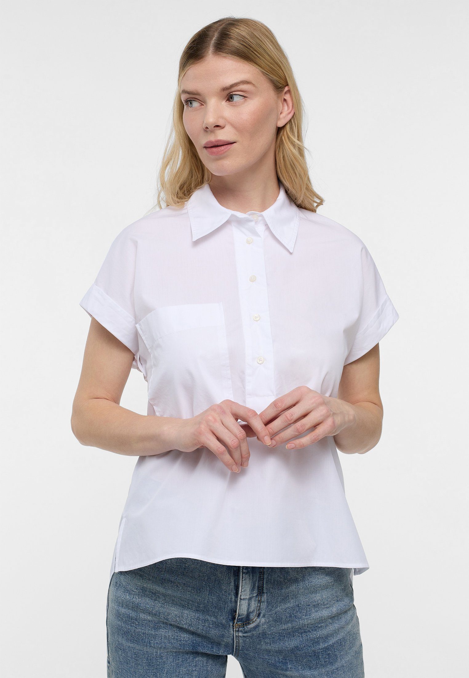 Eterna Hemdbluse LOOSE FIT EASY IRON (bügelleicht)