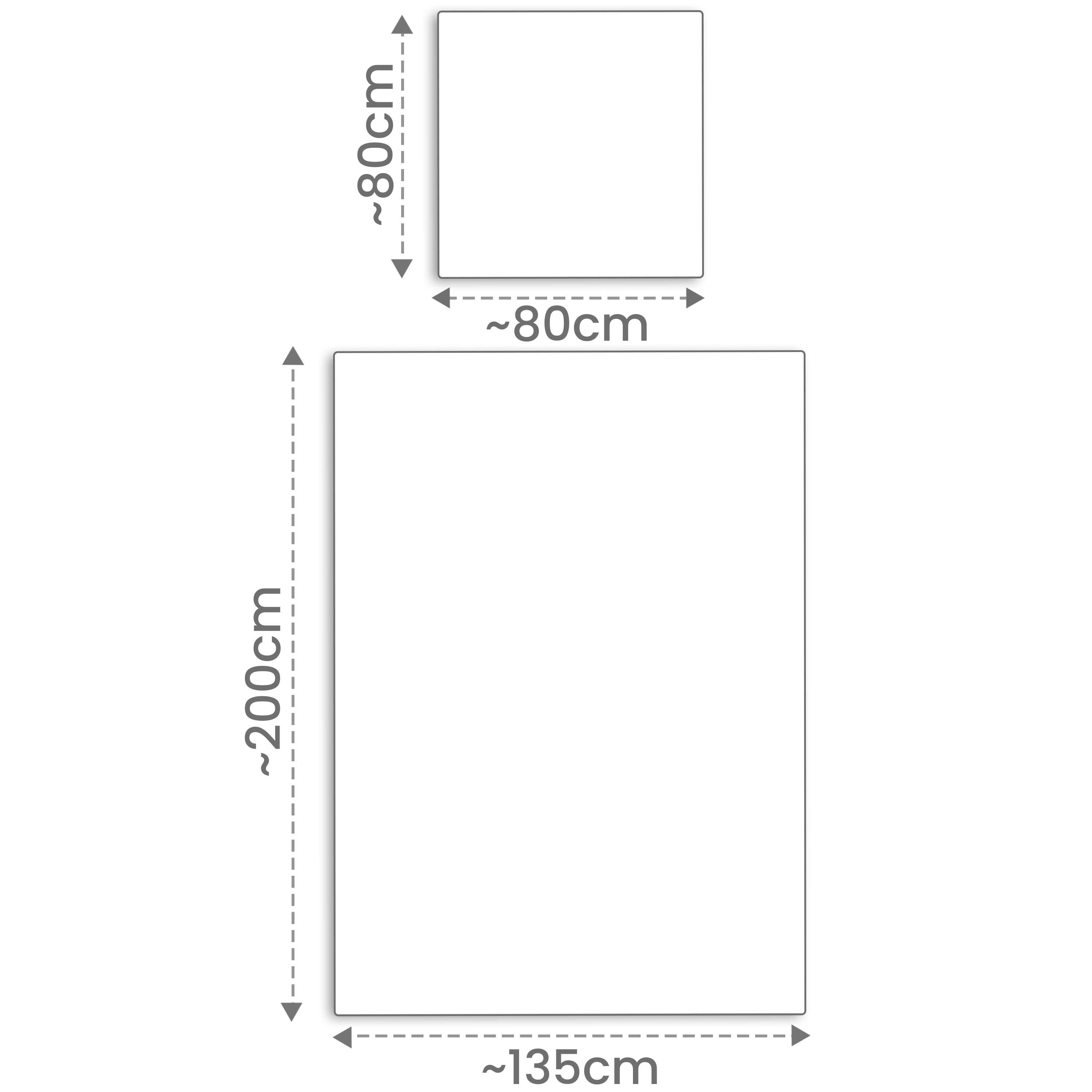 Amilian Bettwäsche Set 135x200 cm + 80x80 cm - 2-teilig, 100 % Baumwolle, 2 teilig, mit Hotelverschluss - für Erwachsene und Jugendliche