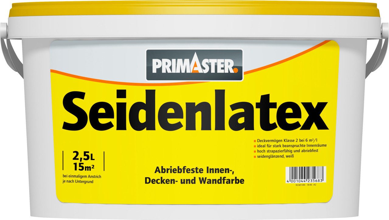 Primaster Wandfarbe Primaster Seidenlatex 2,5 L weiß