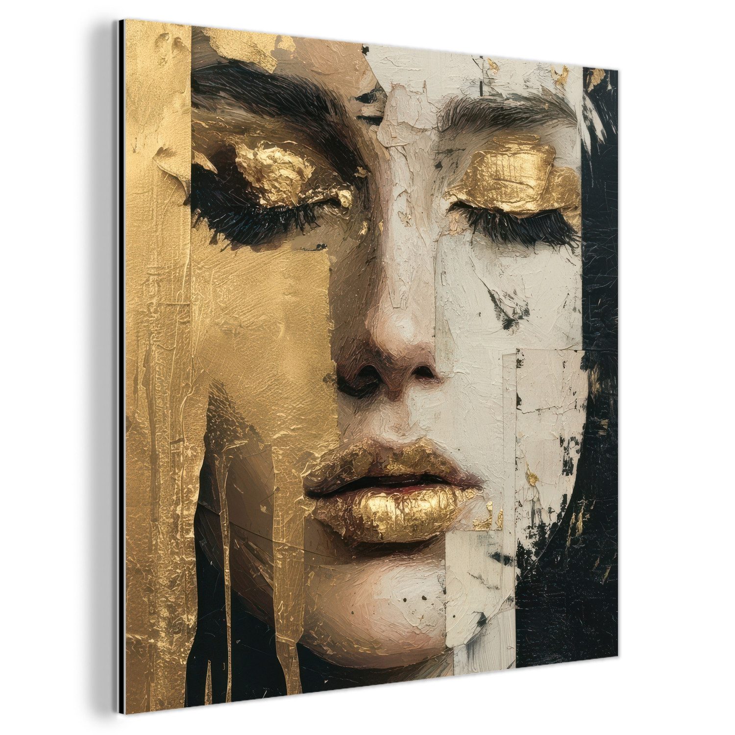 MuchoWow Metallbild Abstrakt - Gold - günstig online kaufen