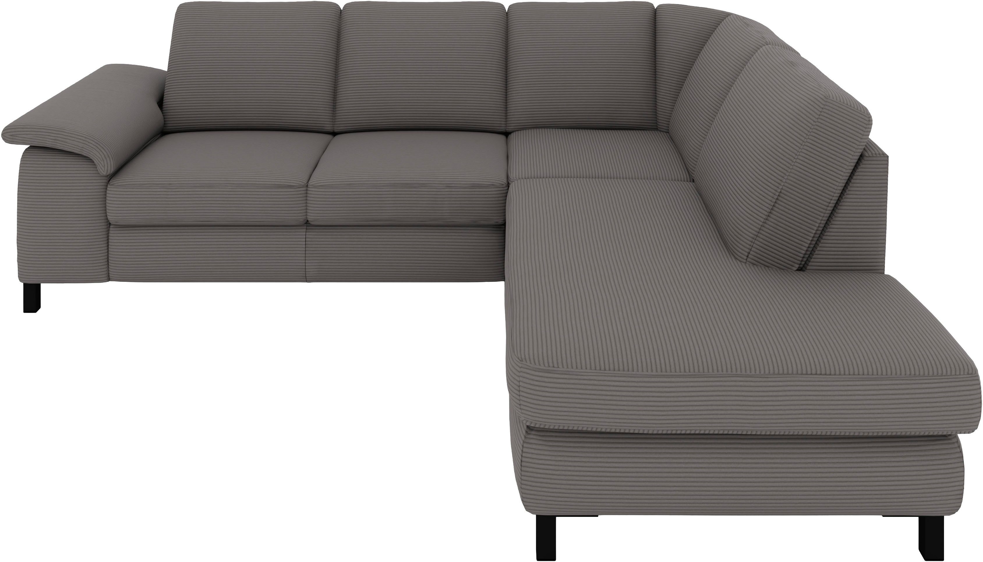 Musterring Ecksofa MR365, 2 Teile, Mit gerundeter 29 cm Armlehne, wahlweise in 3 Materialien,247 x 219 cm