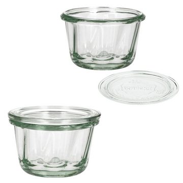 MamboCat Einmachglas 6er Set Weck Gugelhupfglas 165 ml + 6 Glasdeckel mit Rezeptheft