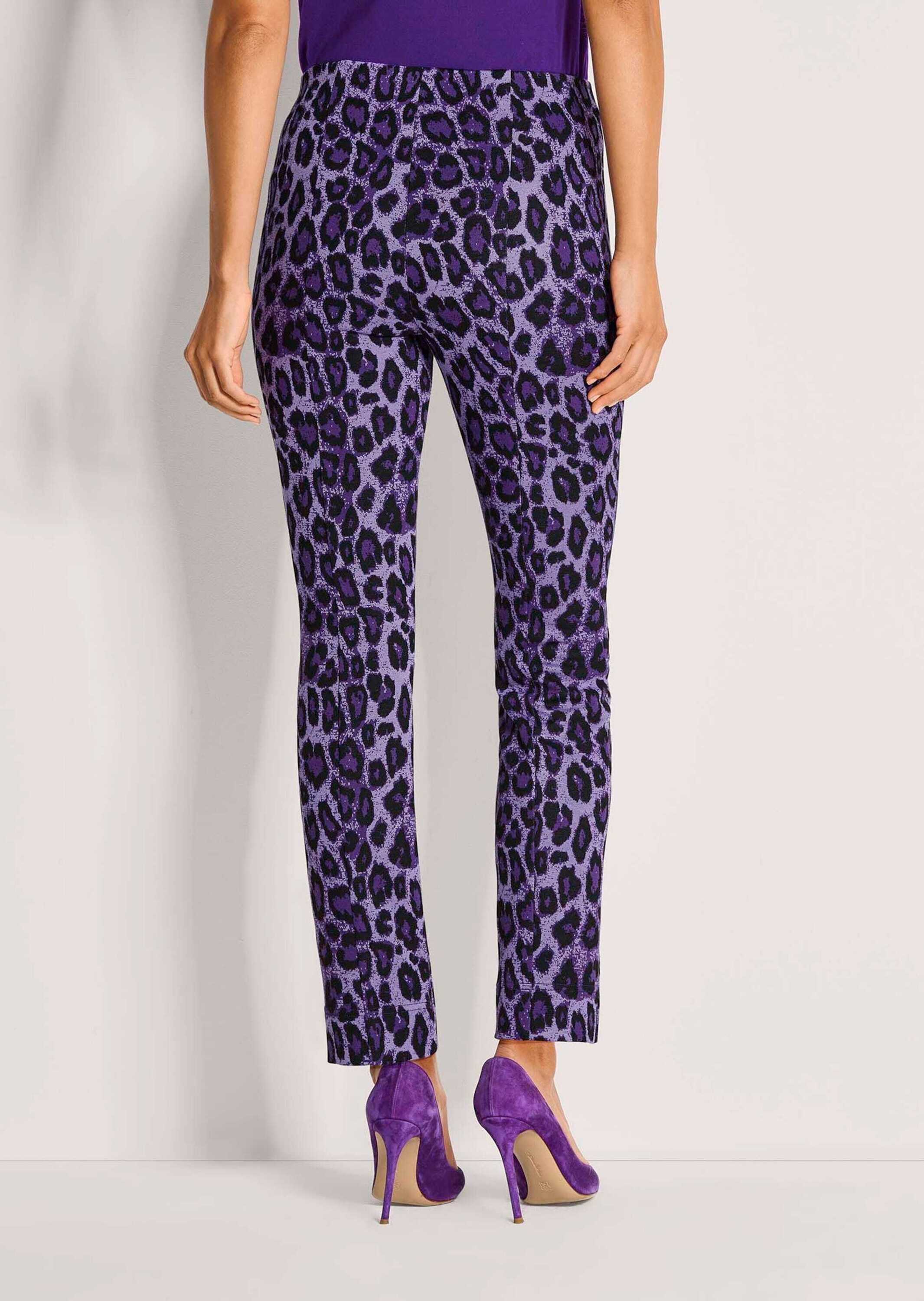 MADELEINE Leggings Gerade Jersey-Leggings mit Animal-Print Printhose mit elastischem Bund, schmaler Schnitt, Animal-Print