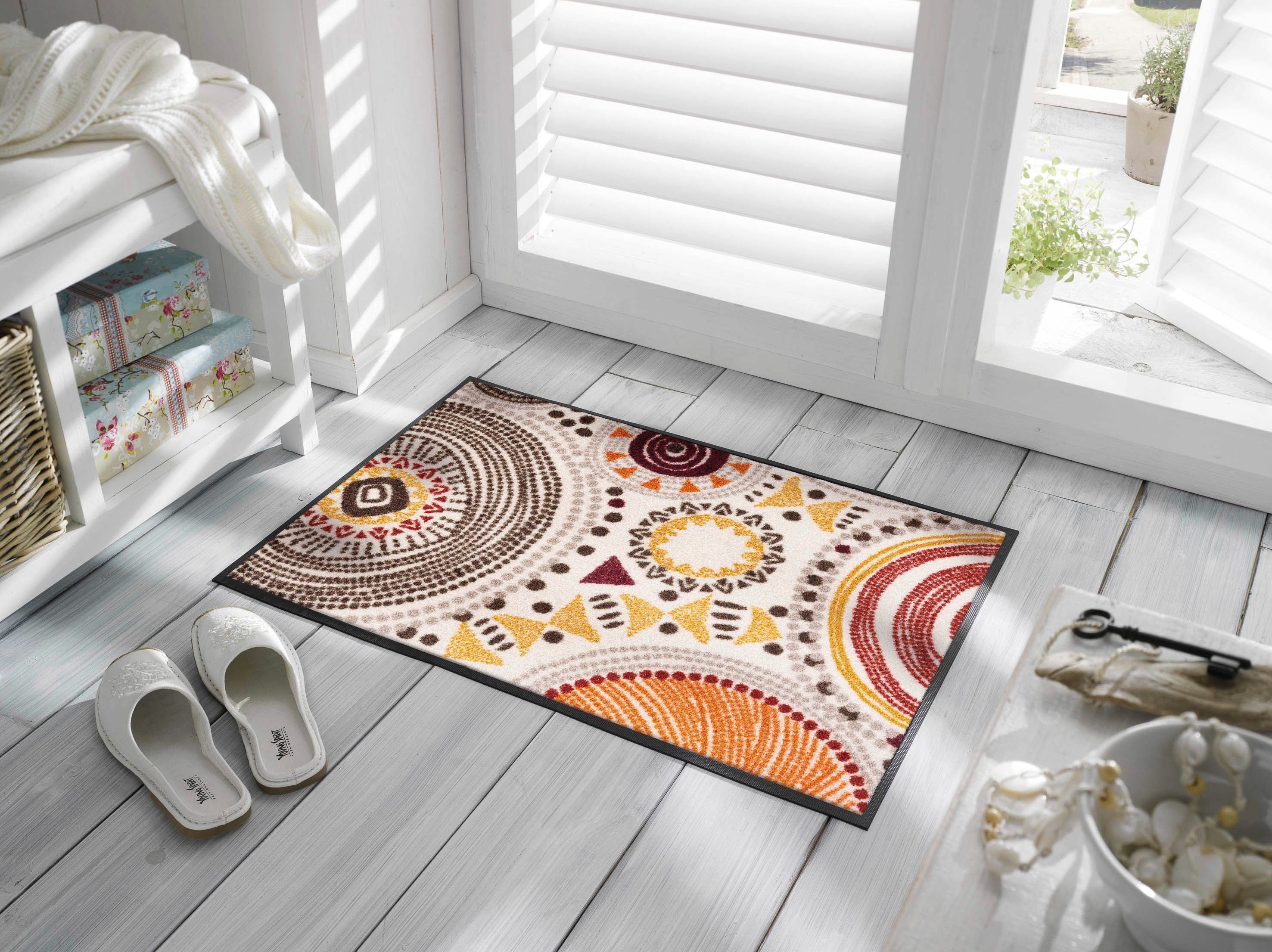 wash+dry by Kleen-Tex Fußmatte Boho Style, rechteckig, Höhe: 7 mm, Schmutzf günstig online kaufen