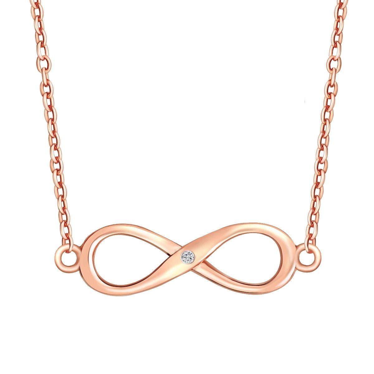 Lulu & Jane Collier Infinity roségold, Sterling Silber | Ketten ohne Anhänger