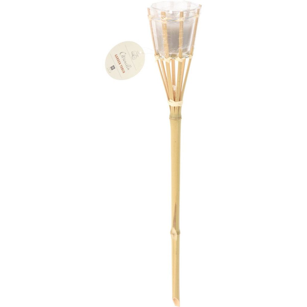 Koopmann Dekolicht Gartenfackel Citronella - aus Holz - ca. 61 cm - 1 Stück