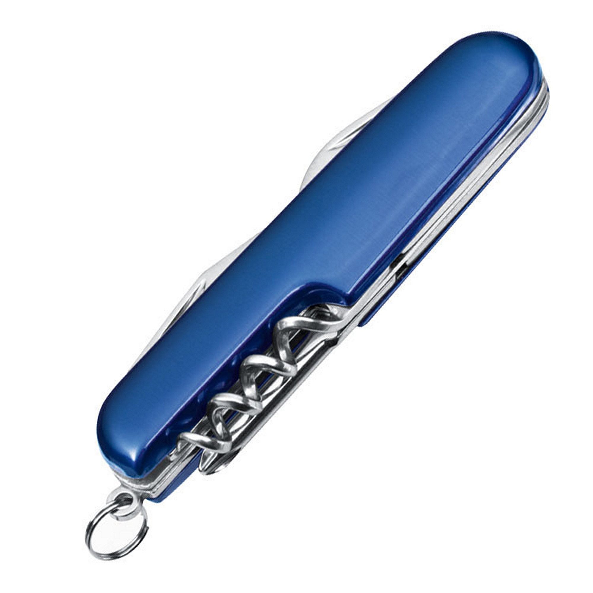 Taschenmesser Edles 7-teiliges Aluminium Taschenmesser / Farbe: blau