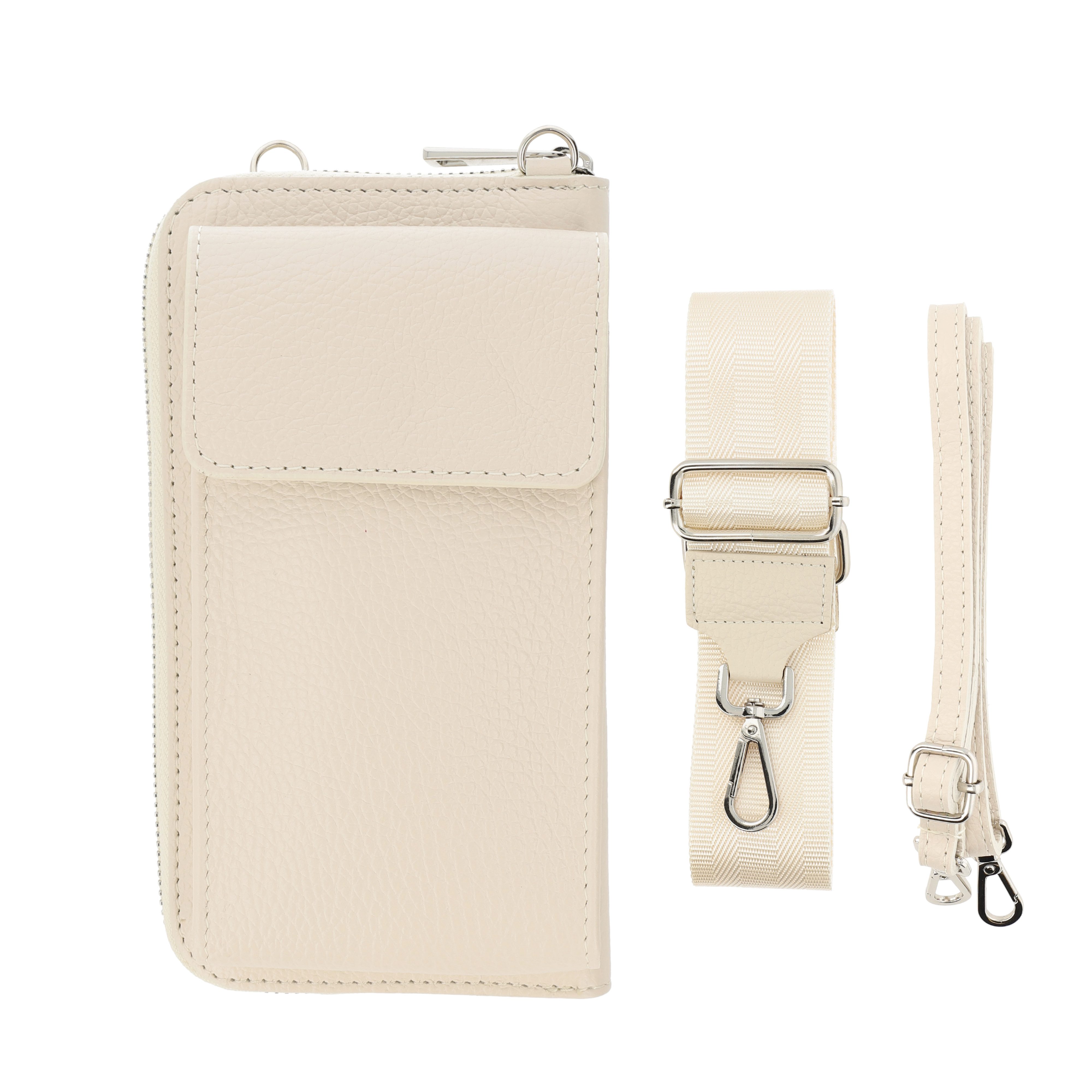 Handytasche mit Geldbörse zum Umhängen, Handytasche Leder, Umhängetasche Damen
