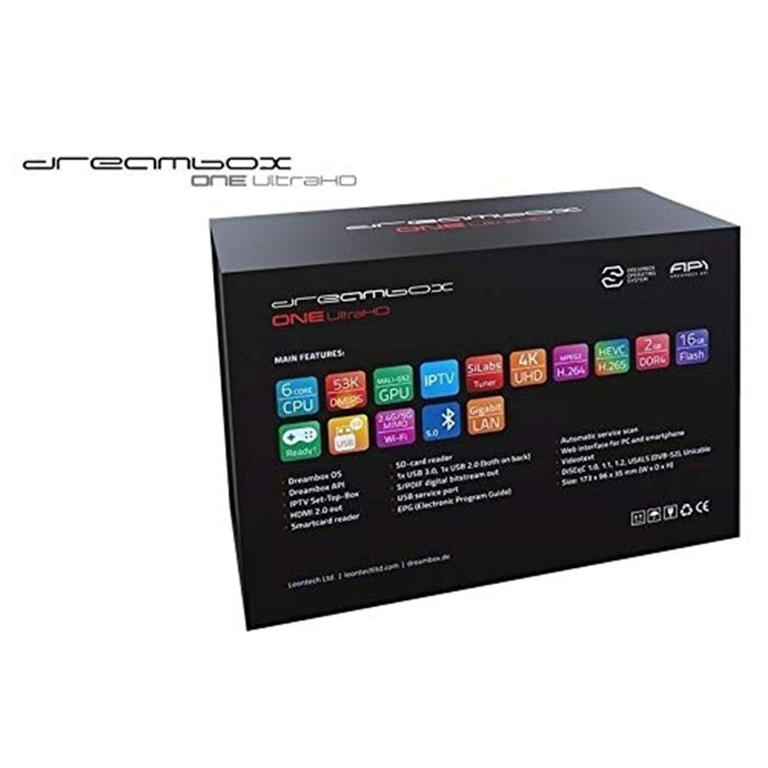Dreambox Dreambox One Ultra HD DVB-S2X (4K, E2 2x Multistream 2160p, Satellitenreceiver Tuner