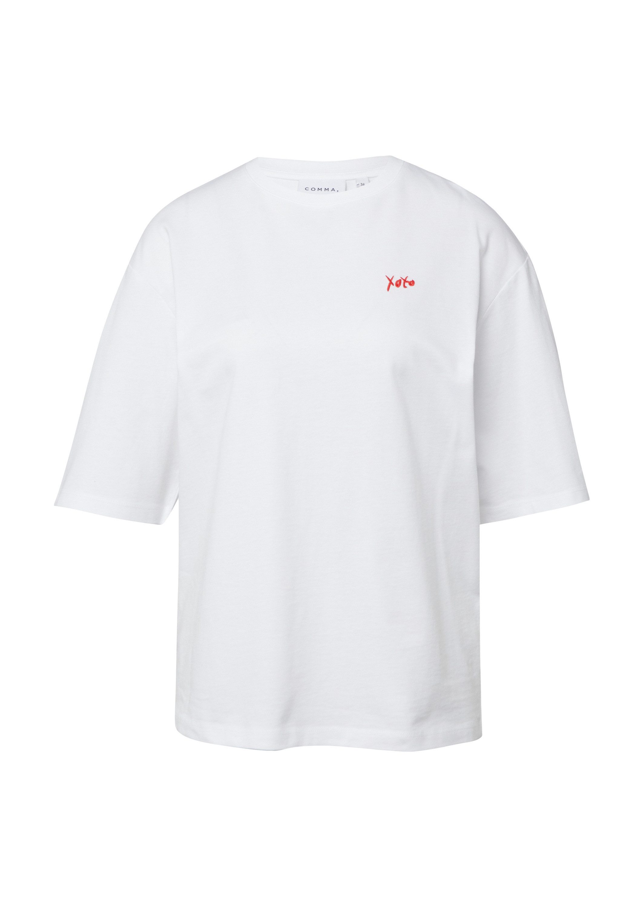 comma Kurzarmshirt T-Shirt Oversized Shirt mit Artwork