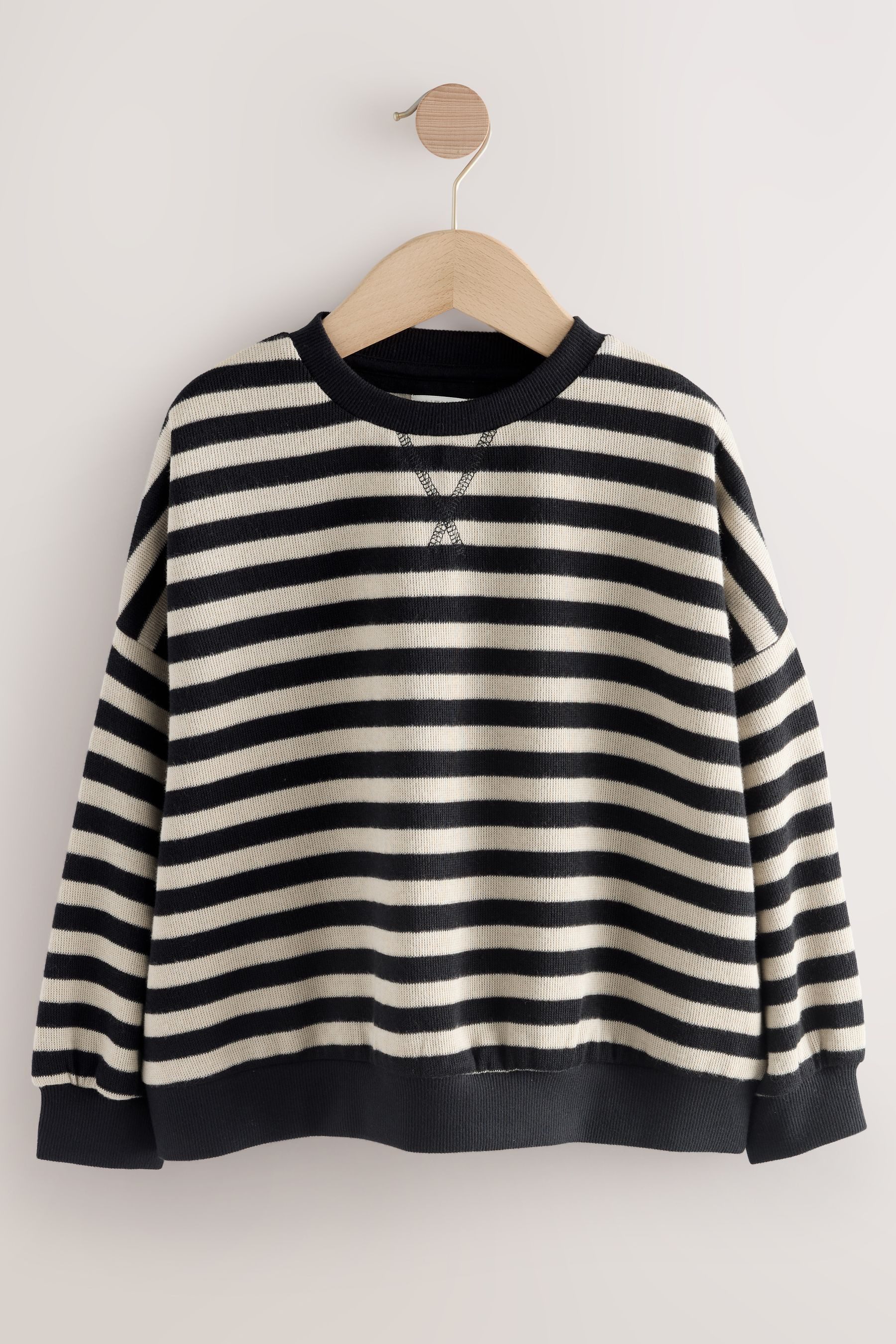 Next Sweater Geripptes, gemütliches Oversized Fit Sweatshirt (1-tlg)