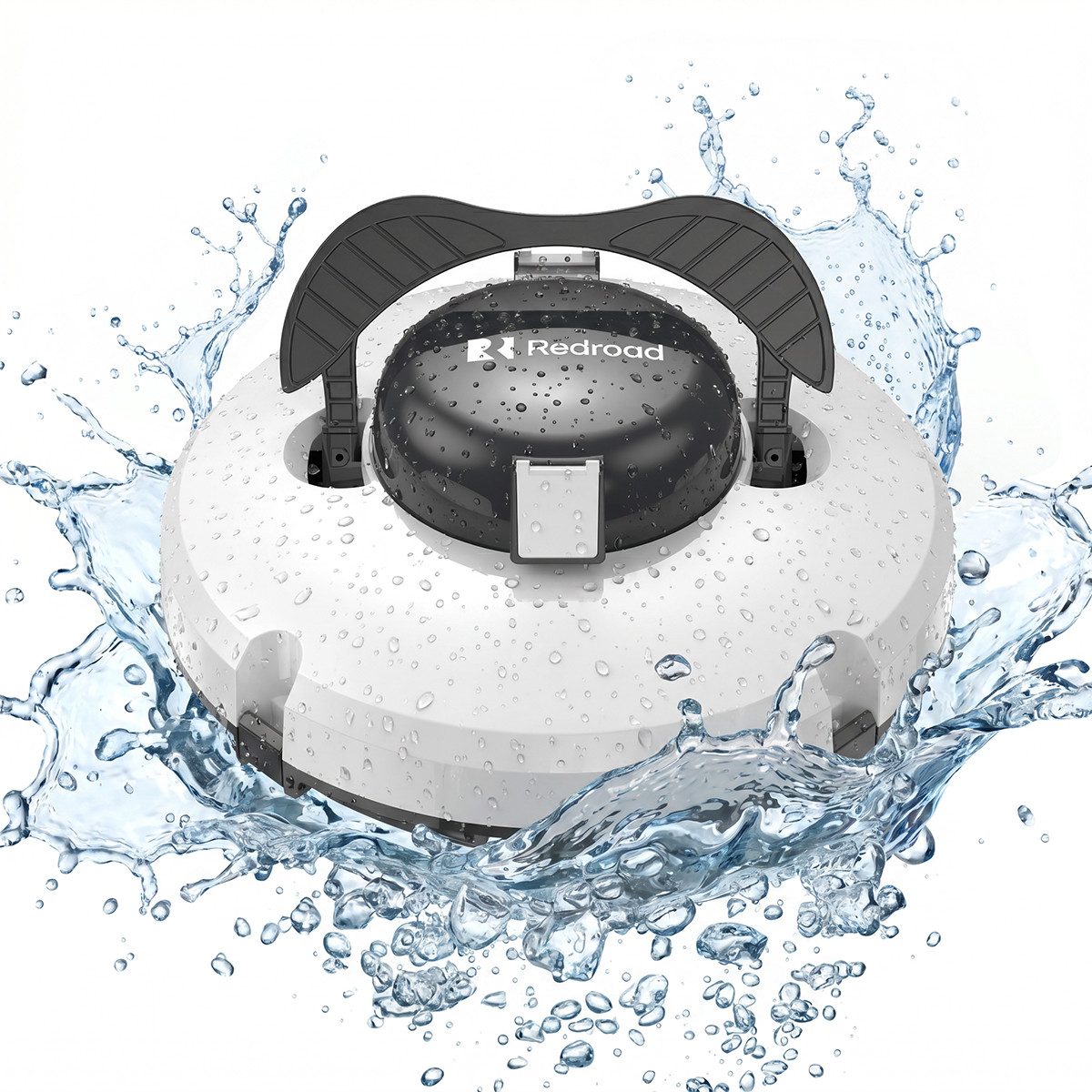 redroad Poolroboter 2026 Kabellos Poolsauger 6800mAh Akku Selbstparkend bis 200m², 6800 mAh/IPX8/18° Steigwinkel/Lange Laufzeit/Selbstparkend/180min