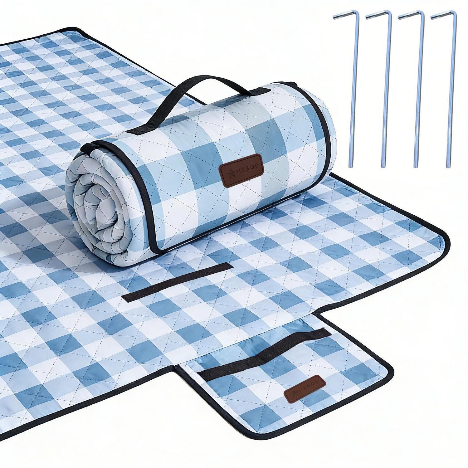 Picknickdecke Picknickdecke 203x203cm 203 x 203 cm (Quadratisch) Kaffeebraun, LuxusKollektion