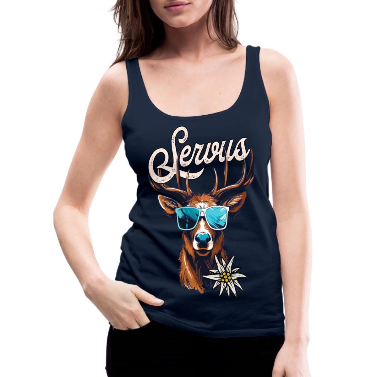 Spreadshirt T-Shirt Servus Hirsch Mit Sonnenbrille günstig online kaufen