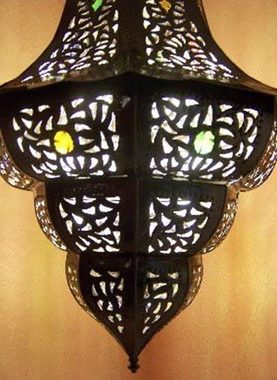 Marrakesch Orient & Mediterran Interior Deckenleuchte Orientalische Lampe Pendelleuchte Rostfarben Elmas