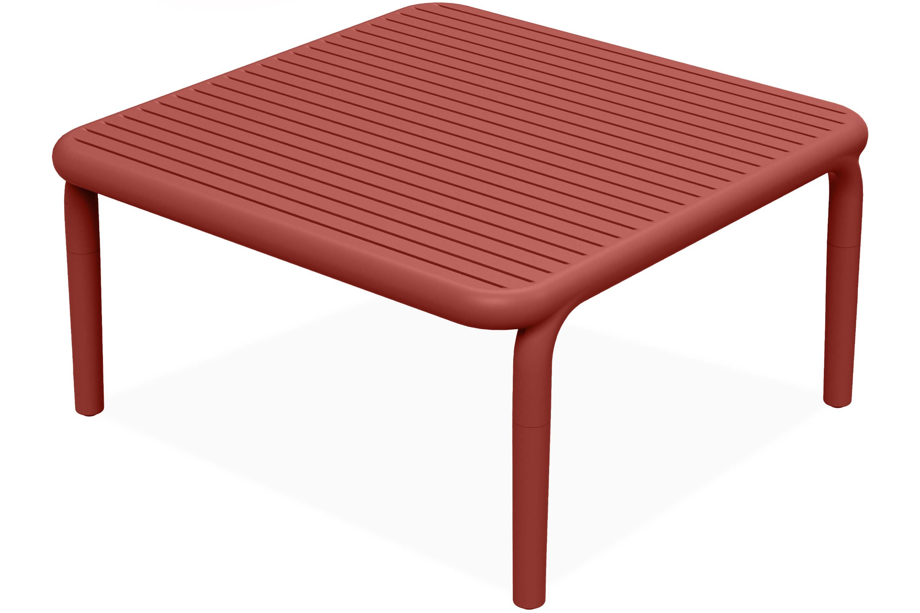 KONSIMO® Gartentisch FICCARI Outdoor-Tisch Terrassentisch, Modern, hergestellt in der EU, Wetterfestes Material, 100% recycelbar, Gartenmöbel, Höhe: 40,5 cm