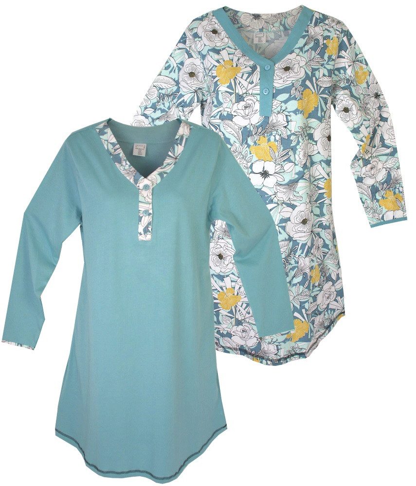 Consult-Tex Nachthemd Damen Nachthemd 2 Stück Packung DF664/665 (Spar Set, günstig online kaufen