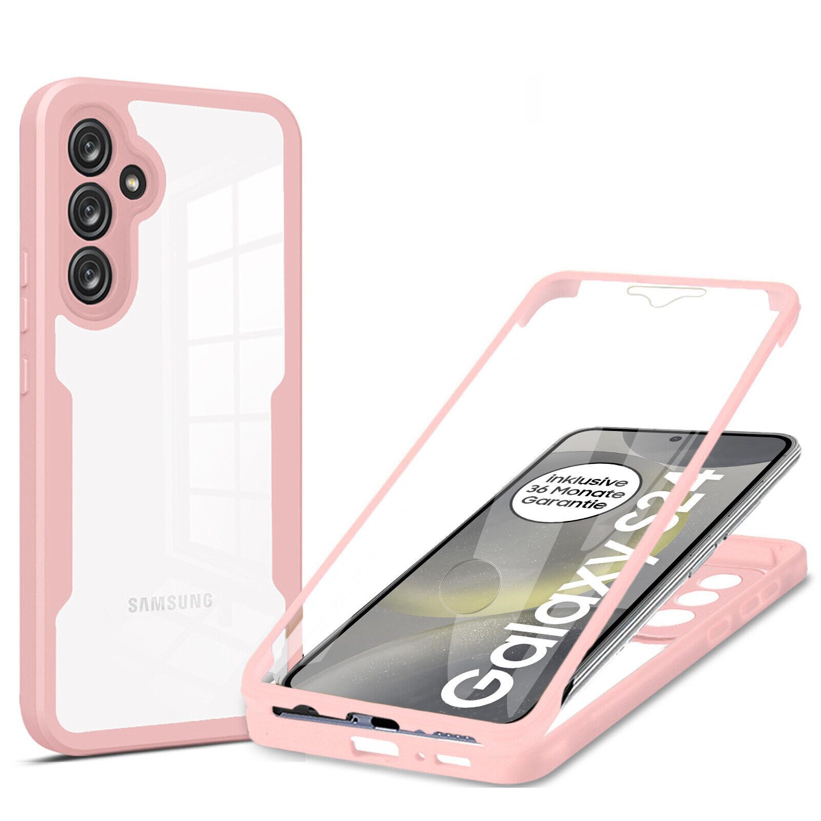 betterfon Handyhülle für Samsung Galaxy S25 2-teiliges 360° TPU Schutzcase, 2-teiliges 360 Grad Case mit Rundumschutz und Displayschutz