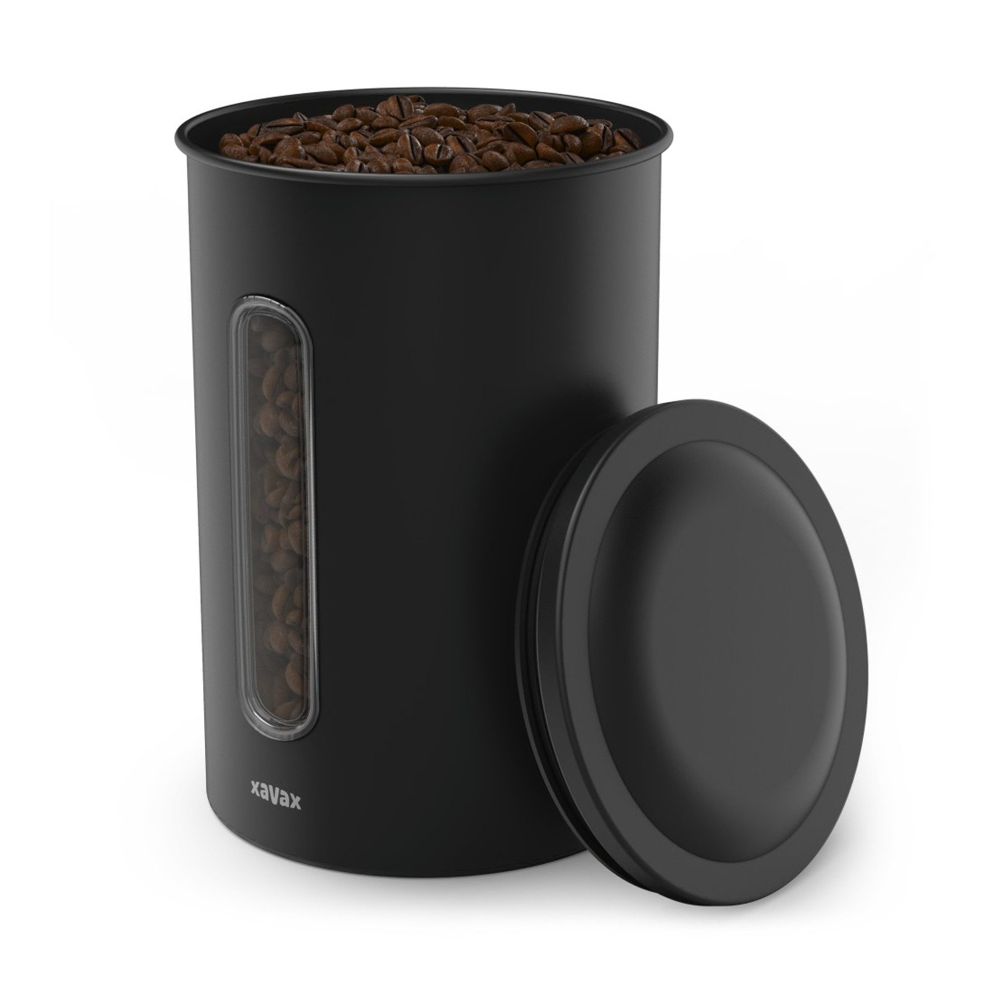 Xavax Kaffeedose 1,5kg Bohnen/Pulver, luft- aromadicht, C-Stahl, (Set, 1-tlg)