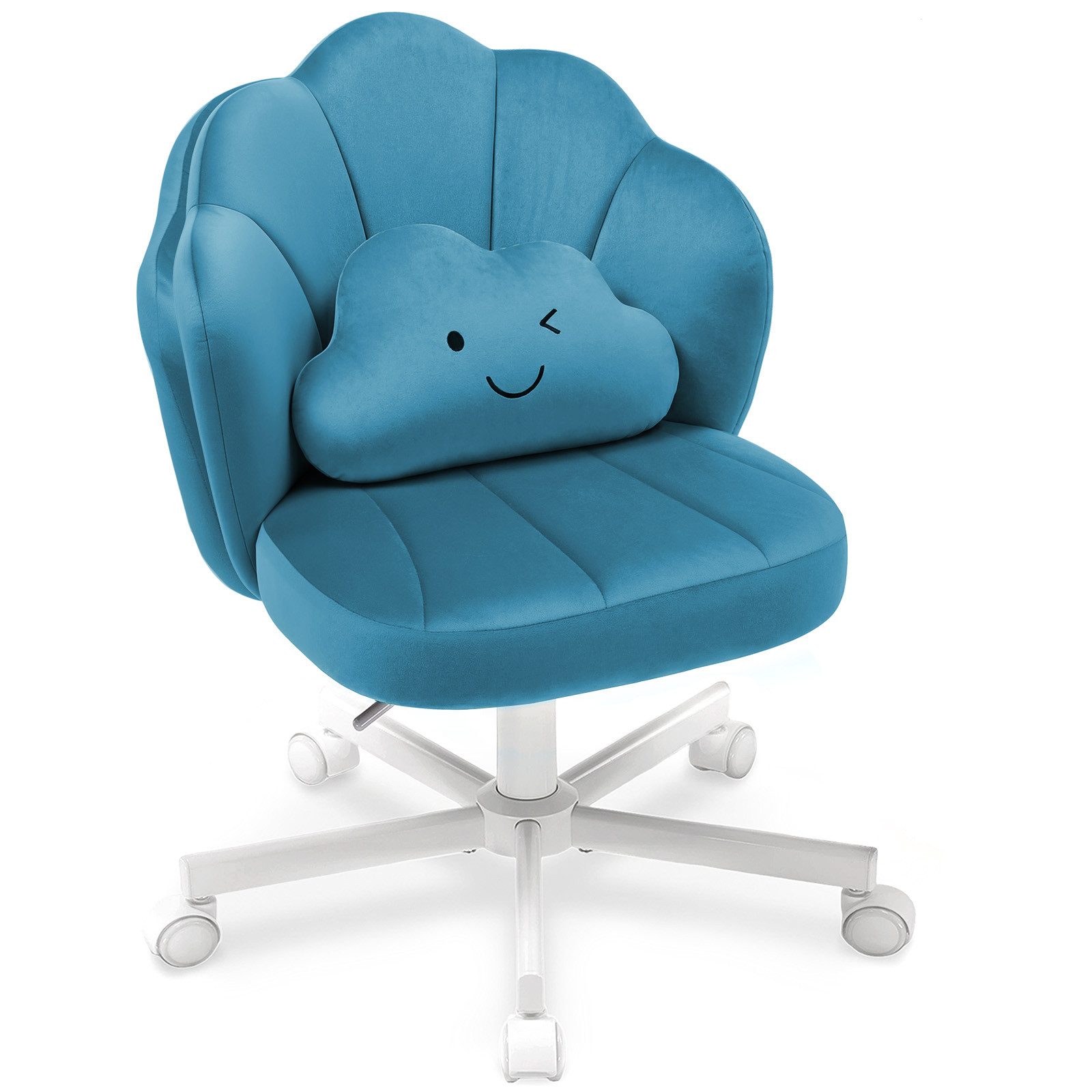 COMHOMA Bürostuhl Schminkstuhl Homeoffice Stuhl, Schreibtischstuhl Drehstuhl mit Rrollen, höhenverstellbar,für Schminktisch,Arbeitszimmer, Schlafzimmer,150kg