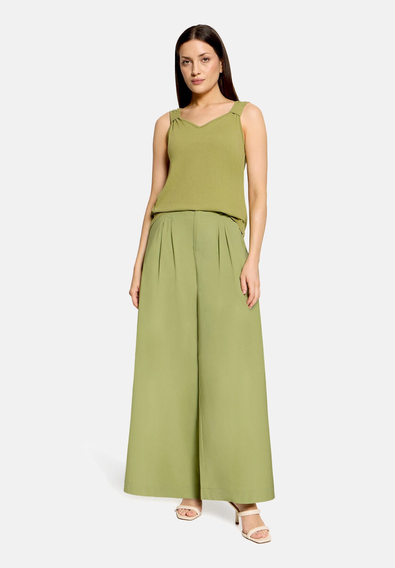 Cartoon Stoffhose Damen mit Bundfalten