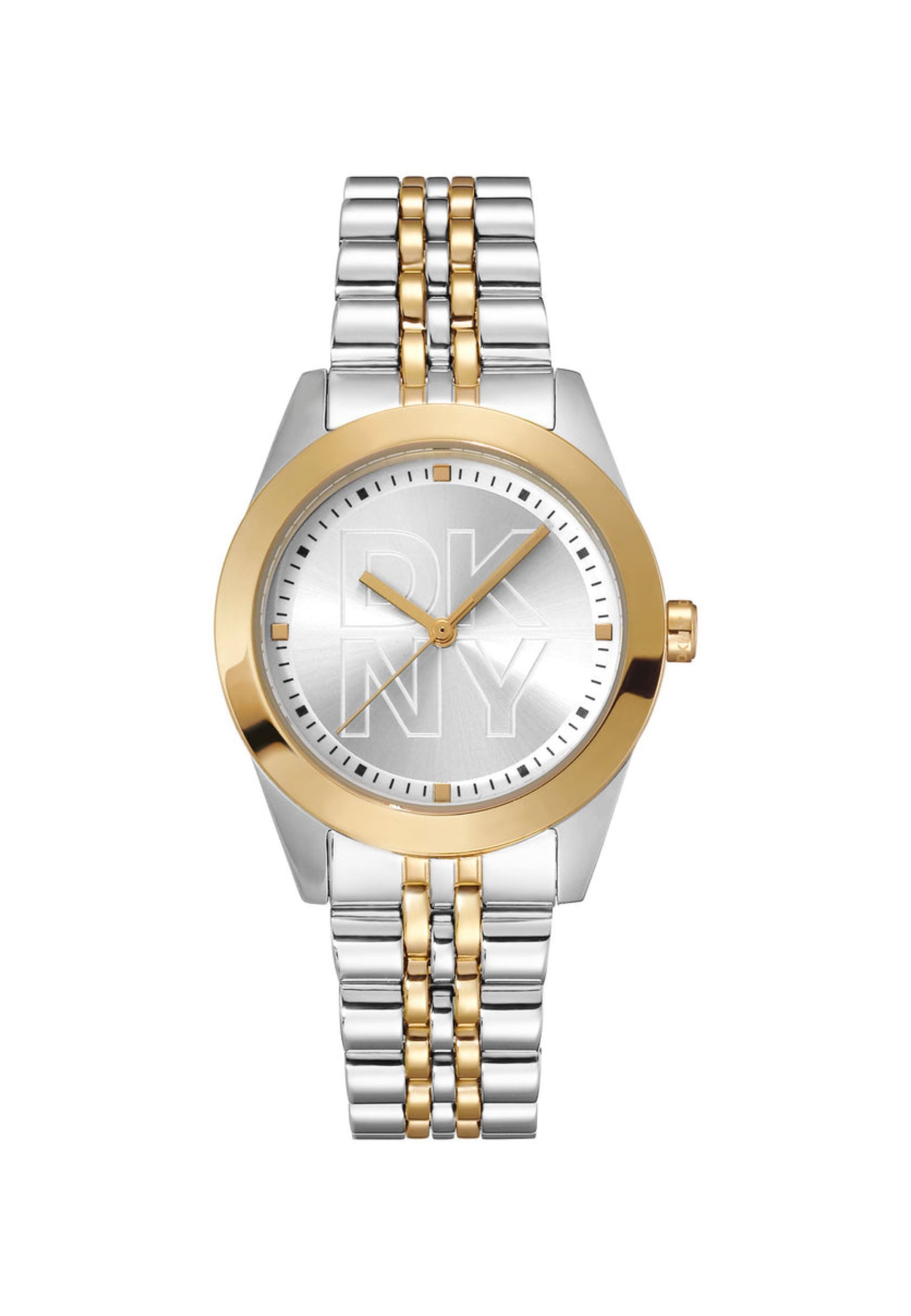 DKNY Quarzuhr Parsons Logo - Zwei-Töne Silber und Gold, (Set)