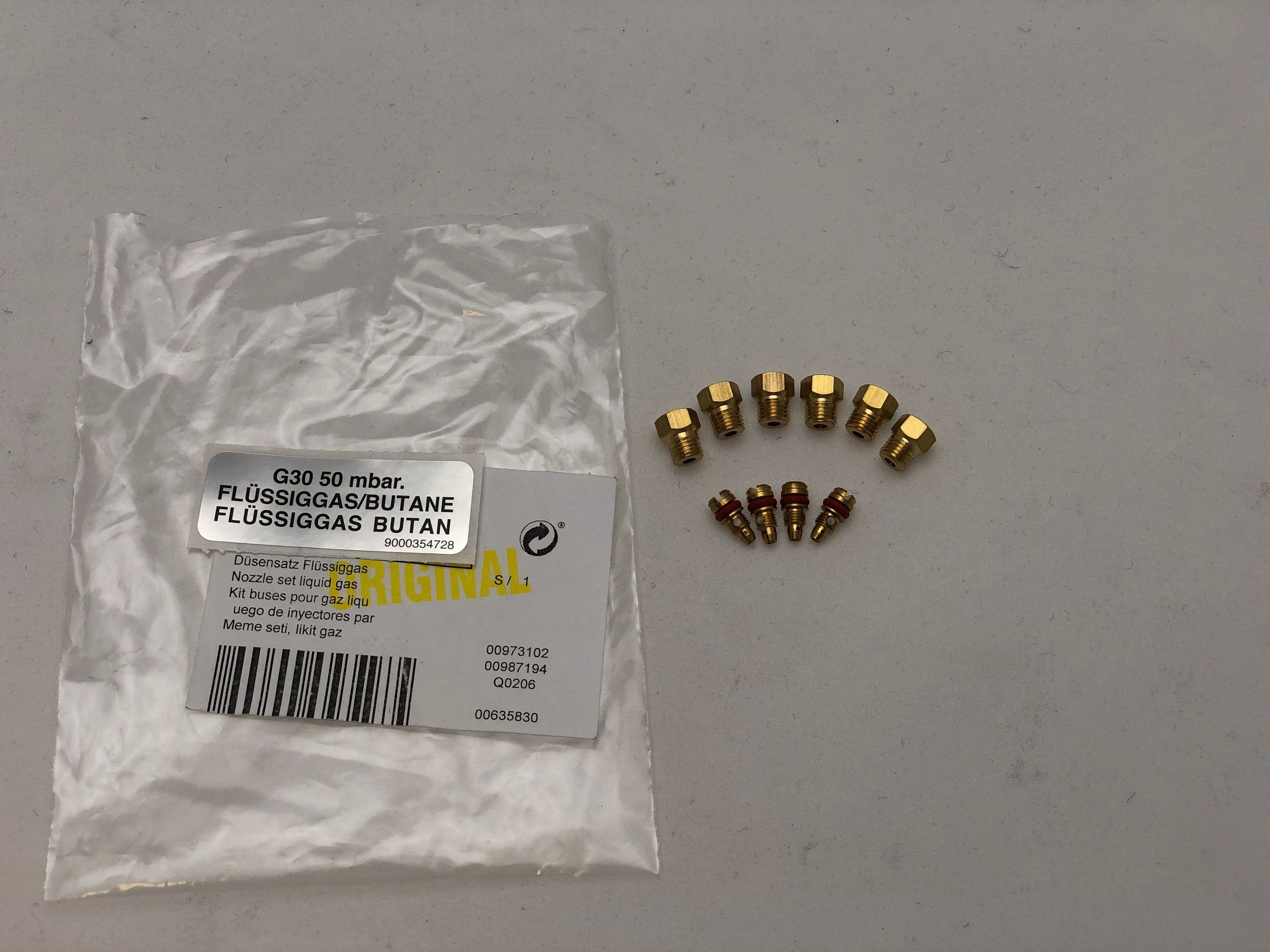 keenberk Gasdüse Gasdüsensatz Flüssiggas G30 50 mbar für Bosch Siemens Neff - Original