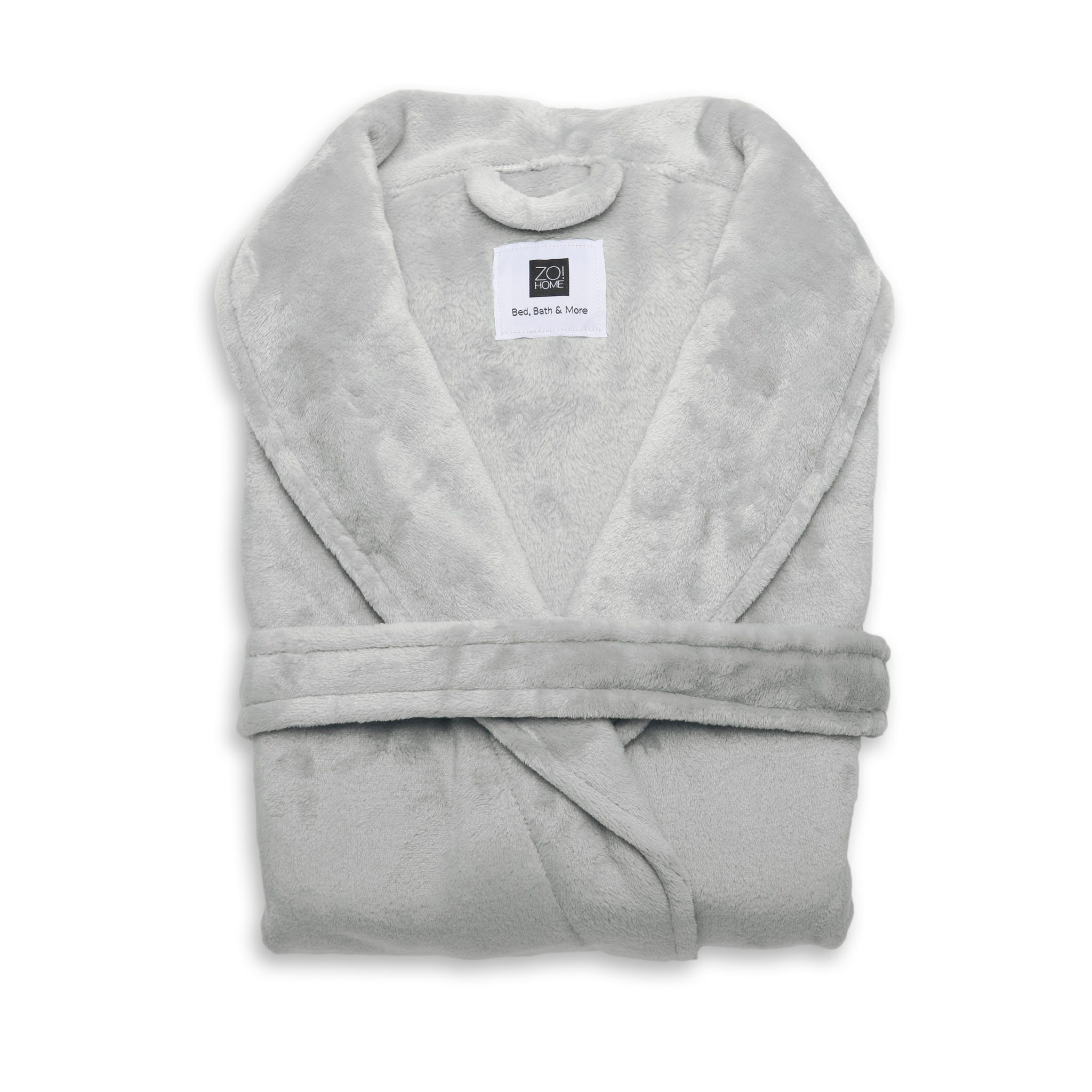 Bademantel L, Bademantel Polyester HOME 1 ZO Frottee Bademantel und Herren Damen x 100% Grey, Bademantel Zo!Home Morgenmantel Pearl Größe: