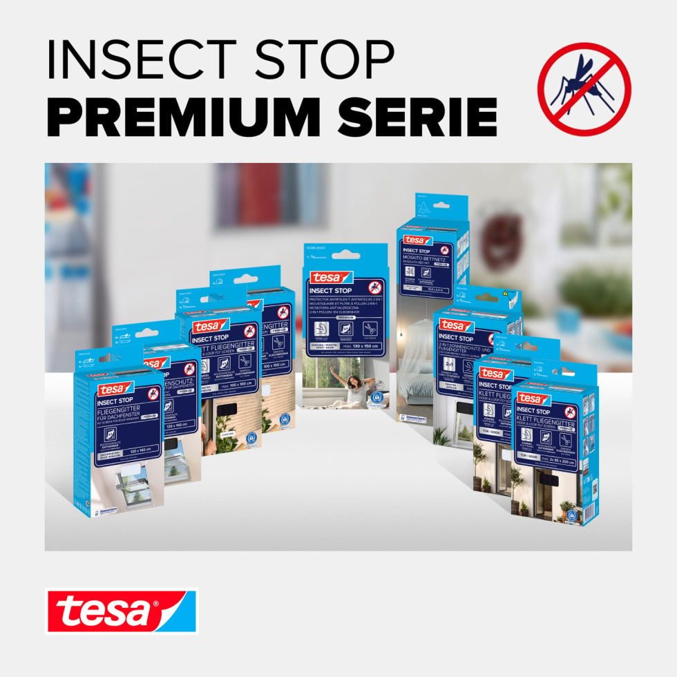 tesa Fliegengitter-Gewebe tesa Fliegenschutz-Fenster Comfort 120 x 240 cm