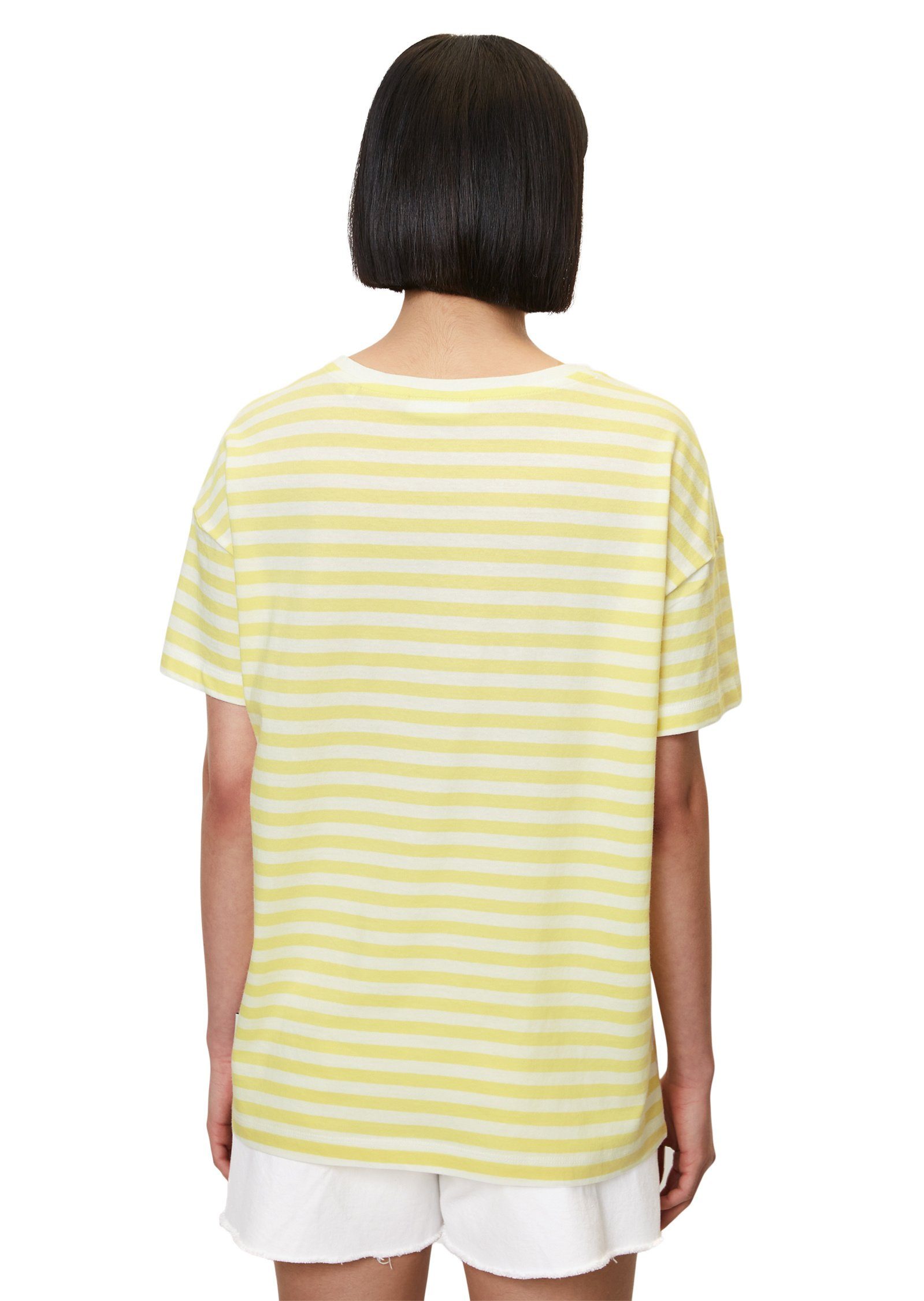 T-Shirt O'Polo aus softem gelb Jersey DENIM Single Marc