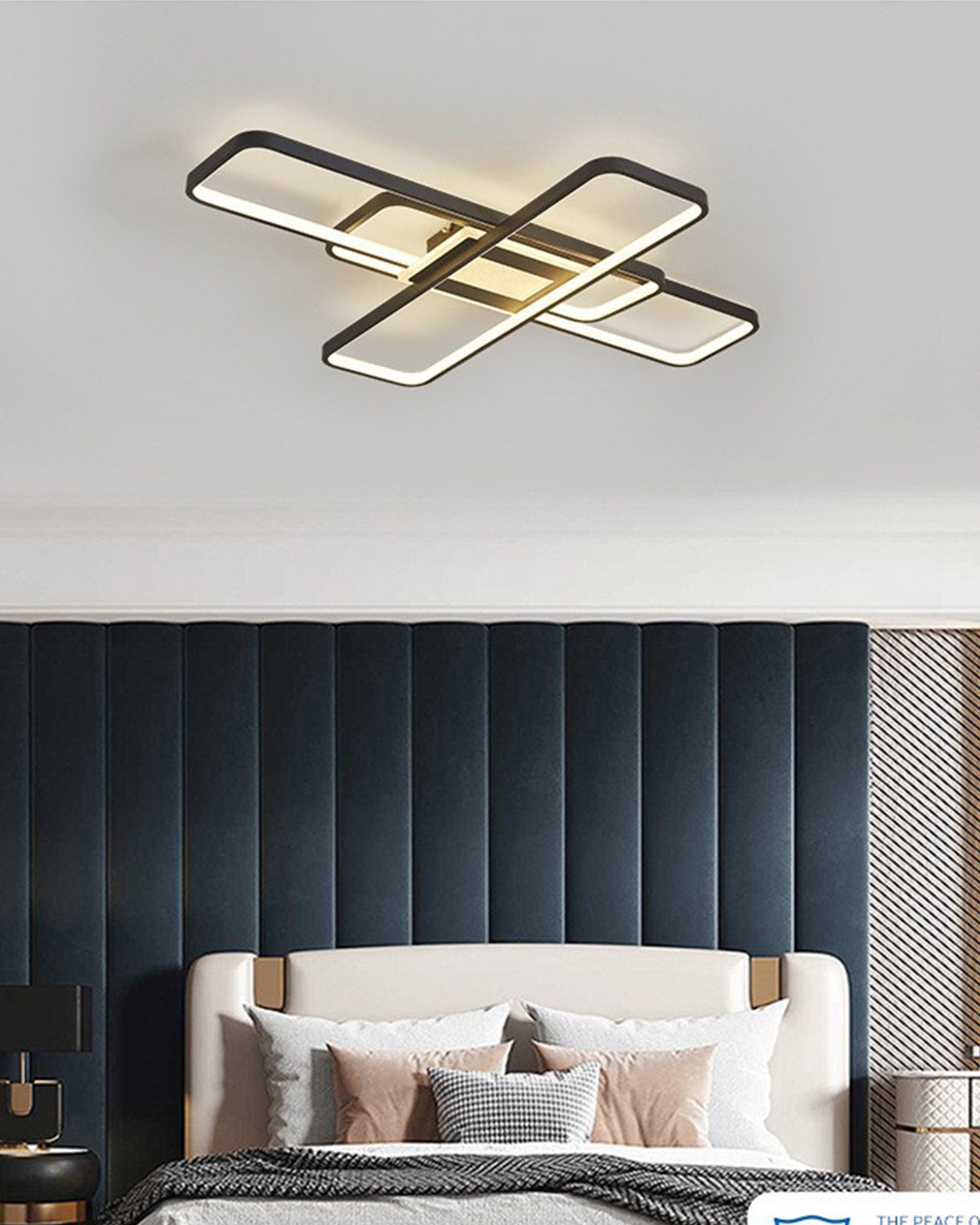OYLCDI Deckenleuchten LED Deckenlampe 6 Rahmen,Dimmbar mit Fernbedienung für Wohnzimmer, LED fest integriert, 72W 3000-6500k, Modern Runde Wohnzimmer Schlafzimmer Arbeitszimmer Esszimmer Dekoration Lampen, Mit Speicherfunktion Timer-Funktion.Lichtfarbe- und Helligkeit einstellbar, Wohnzimmer-Leuchte Deckenlampe, Hängeleuchte, Hängelampe