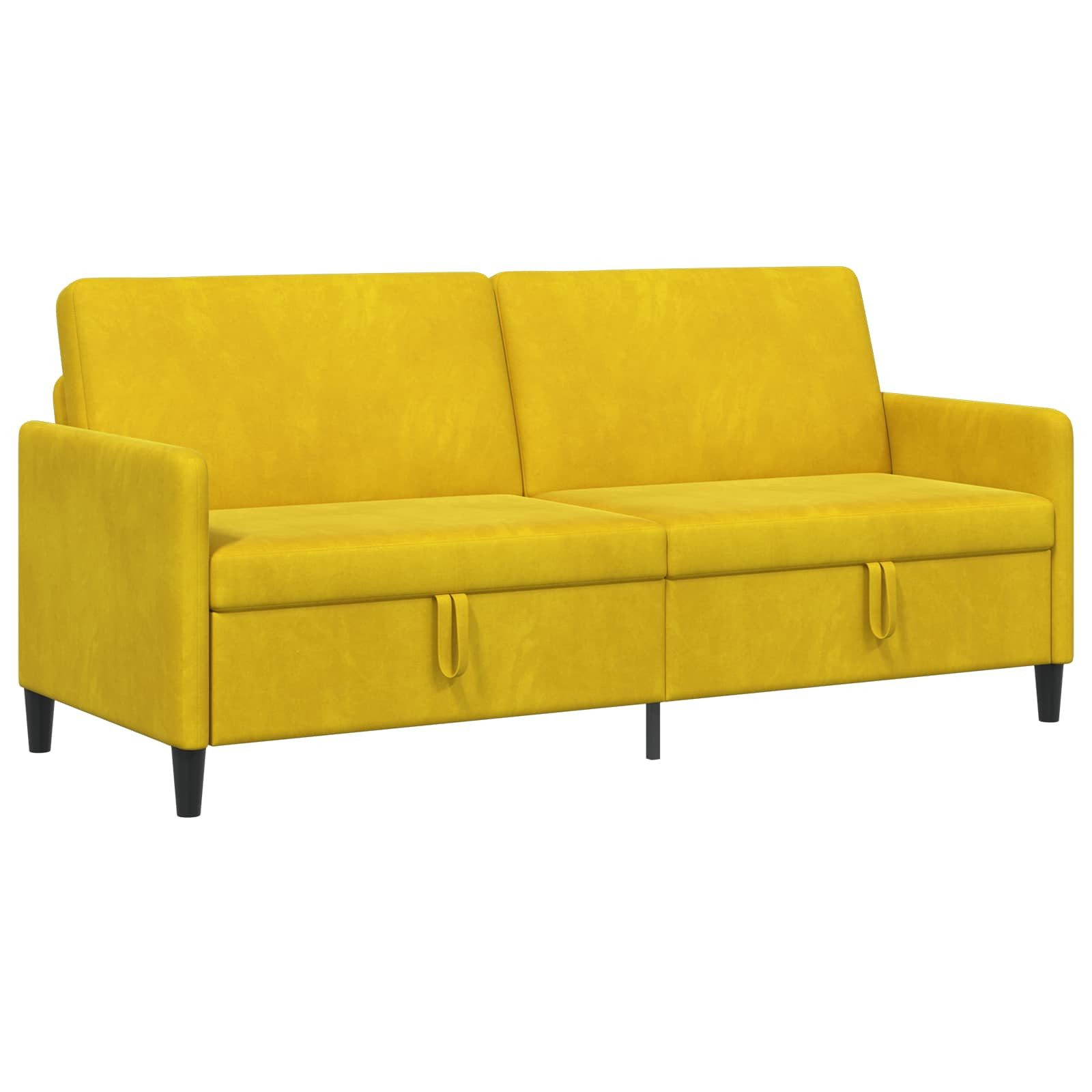 Sofa Sofa mit Stauraum Gelb 192 x 78 x 87 cm Polyester