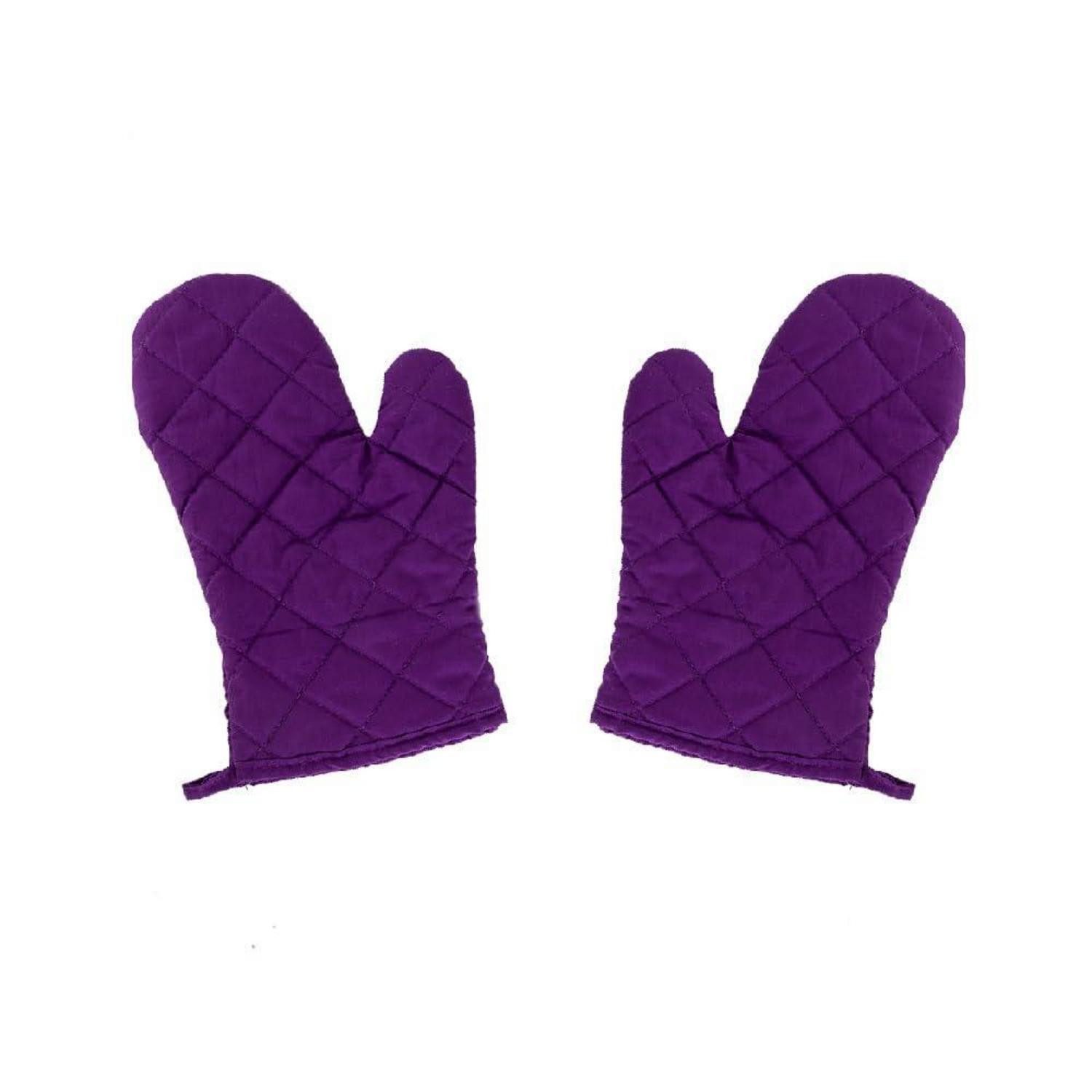 LuxusKollektion Topfhandschuhe Ofenhandschuhe Hitzebeständig Violett 2er-Set