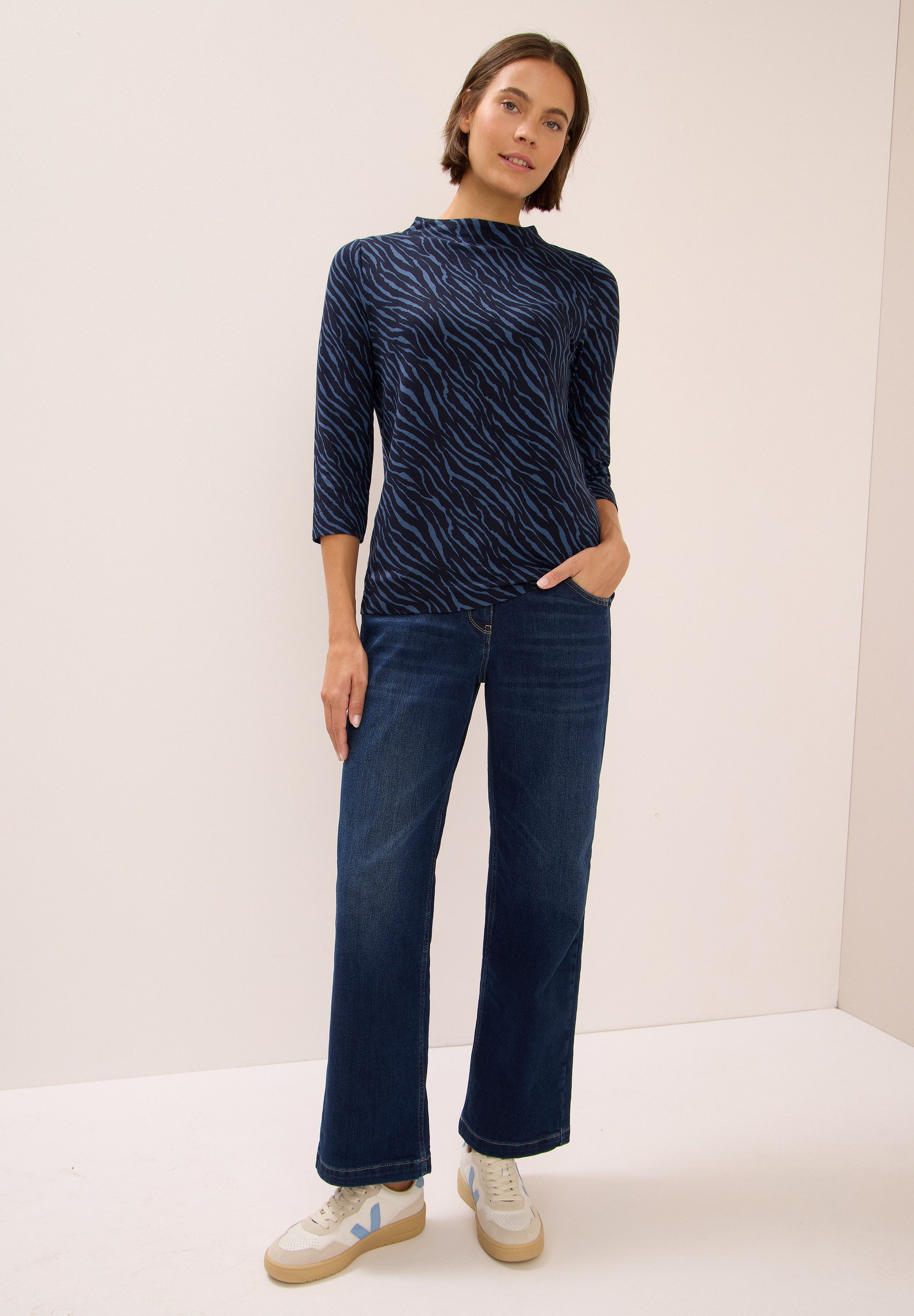 CECIL 3/4-Arm-Shirt im soften Baumwoll-Mix